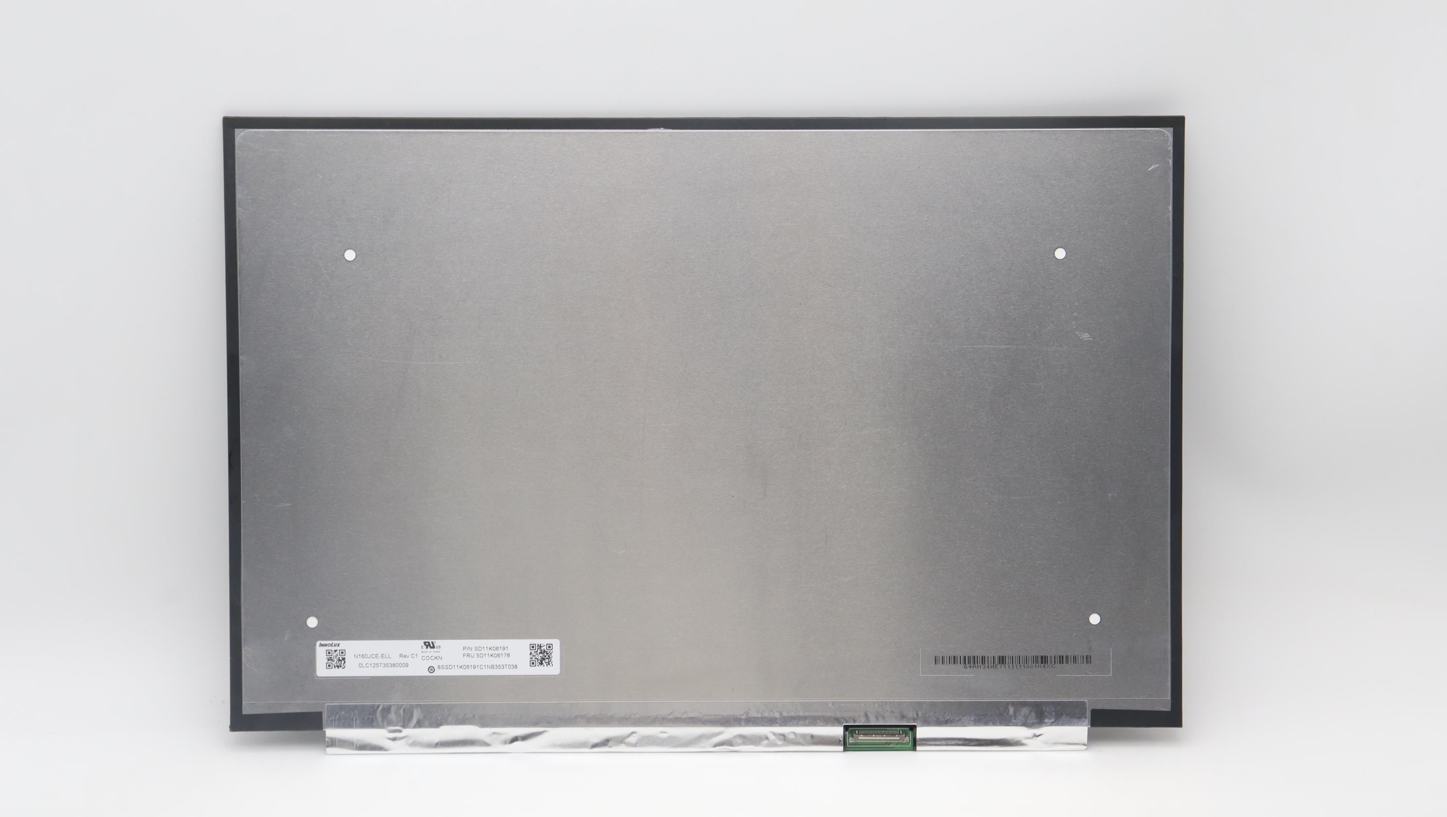 Lenovo Part  Original Lenovo LCD Panel, 16", WUXGA, Non-Touch, Anti-Glare, IPS, 300nit, 45%NTSC, INX N160JCE-ELL C1