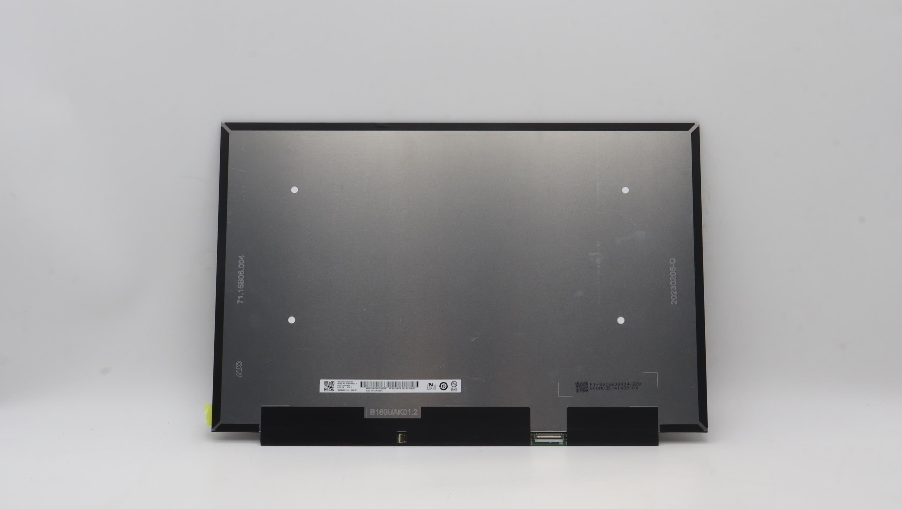 Lenovo Part  Original Lenovo LCD Panel, 16", WUXGA, Touch, Anti-Glare, IPS, 250nit, AUO B160UAK01.1 1A