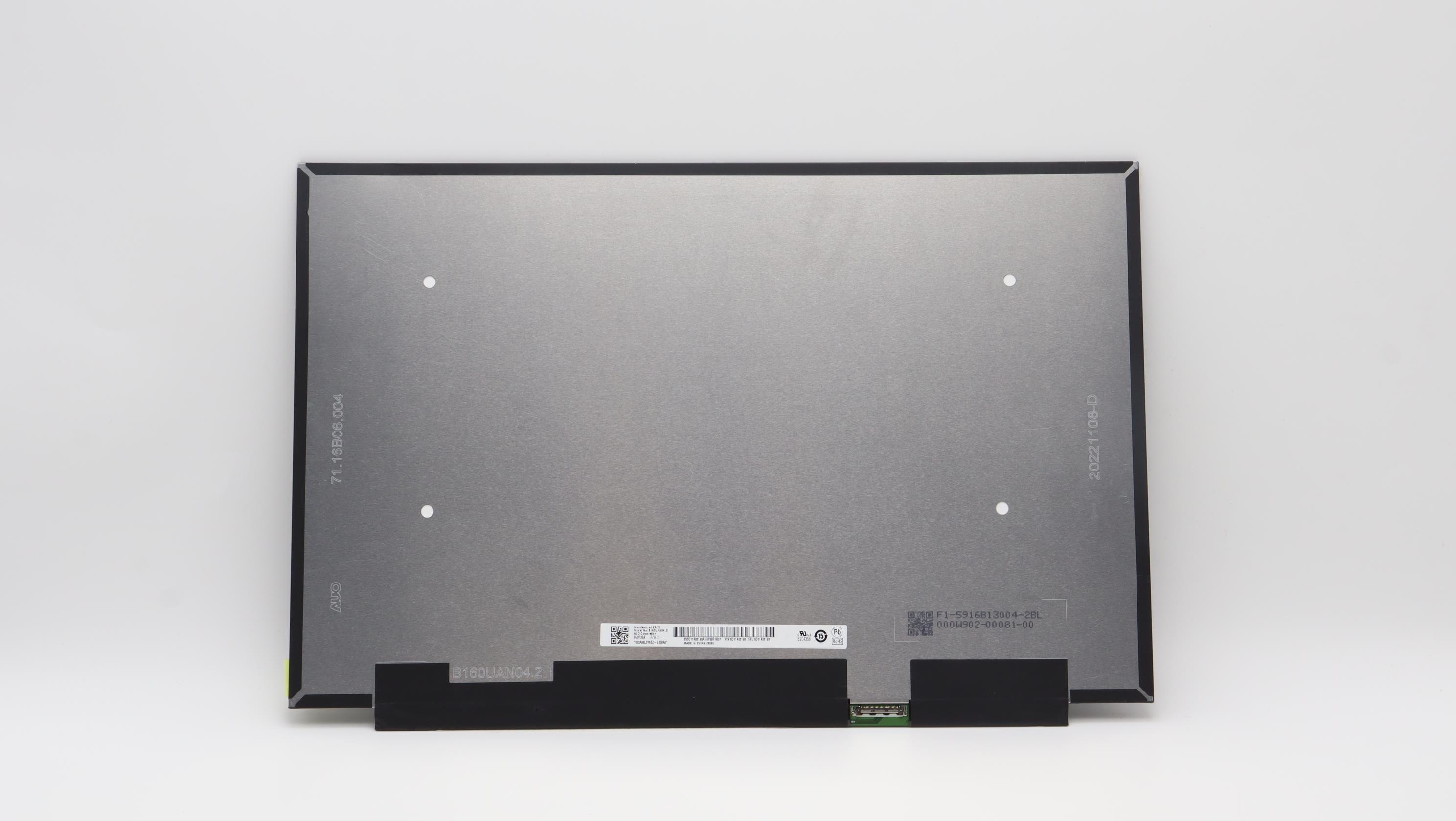Lenovo Part  Original Lenovo LCD Panel, 16", WUXGA,  AUO B160UAN04.2 0A 16.0 WUX