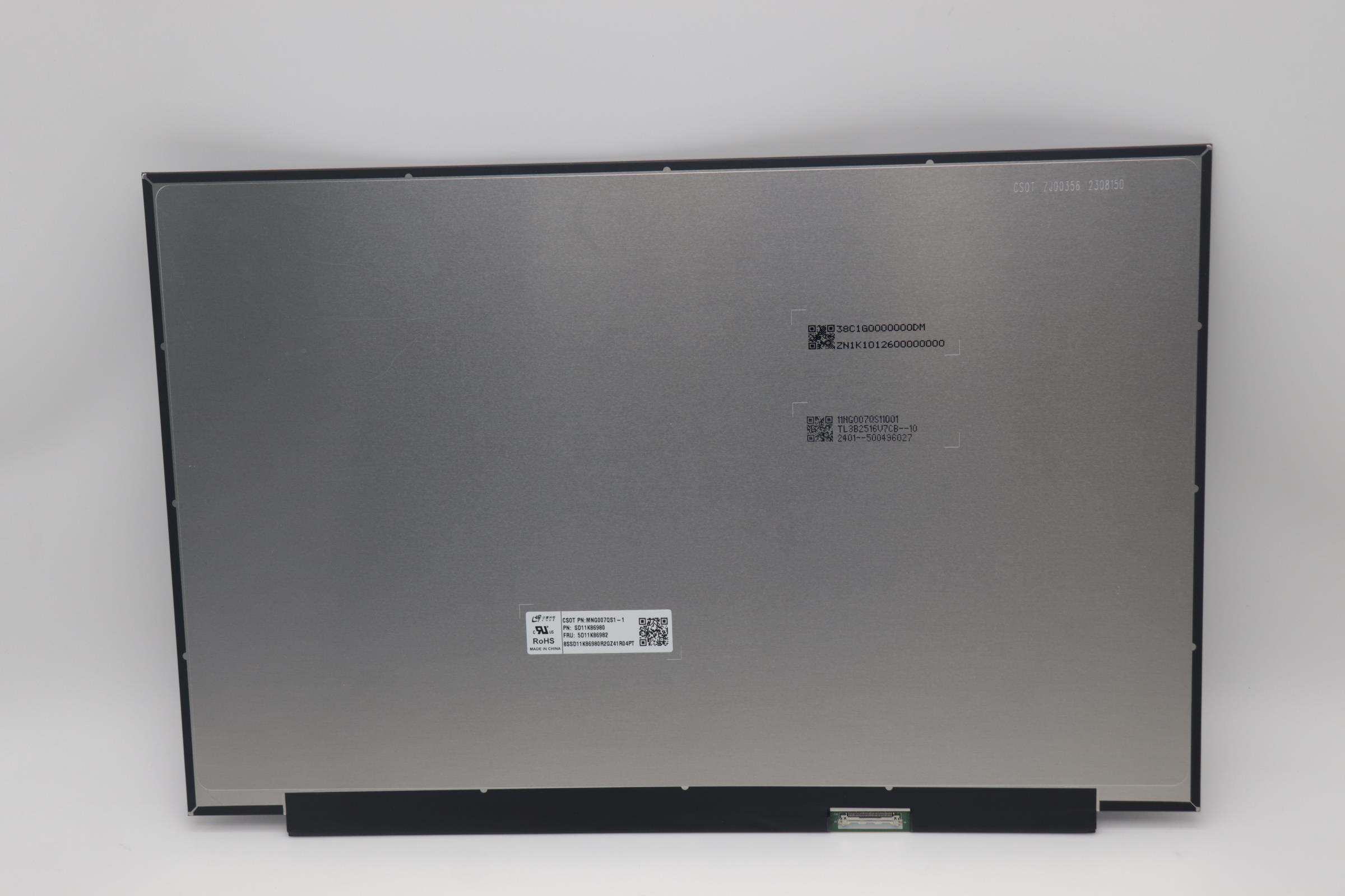 5D11K86982 - Original Lenovo LCD Panel, 16", WUXGA, Anti-Glare, IPS, 300nit, 45%NTSC,  CSO MNG007QS1-1 16.0 WUX