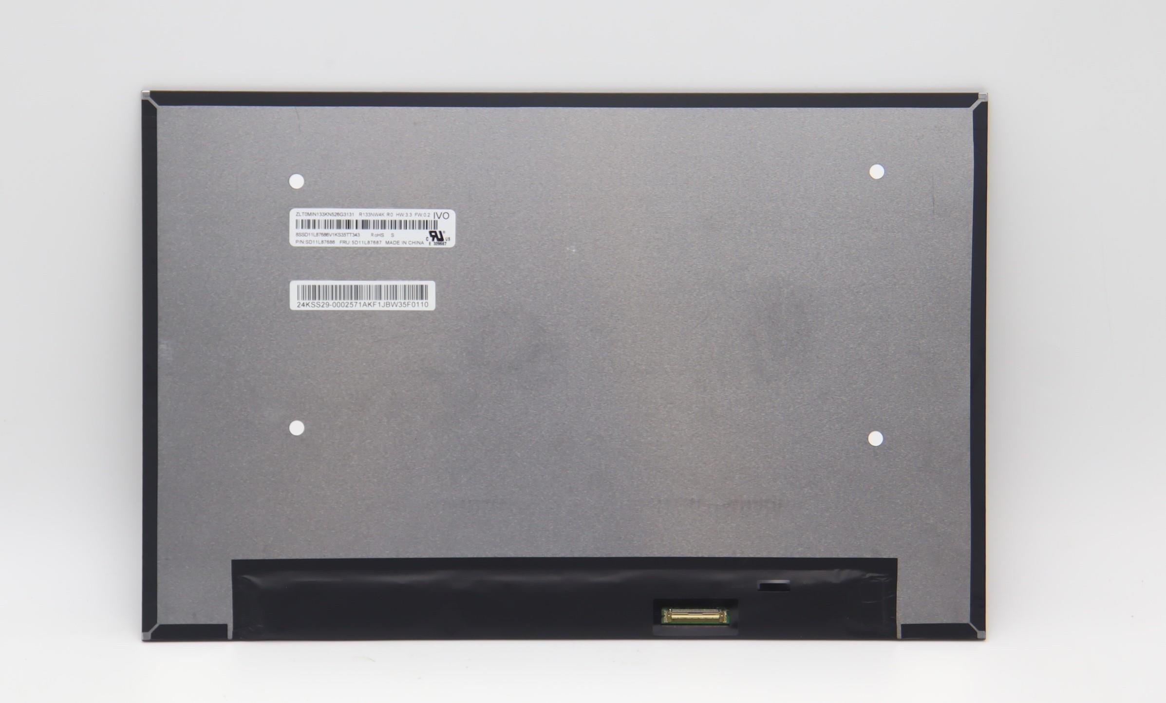 5D11L87687 - Original Lenovo LCD Panel, 13.3", WUXGA, Anti-Glare, IPS, 300nit, 72%NTSC,  IVO R133NW4K R0 HW:3.3 13.3