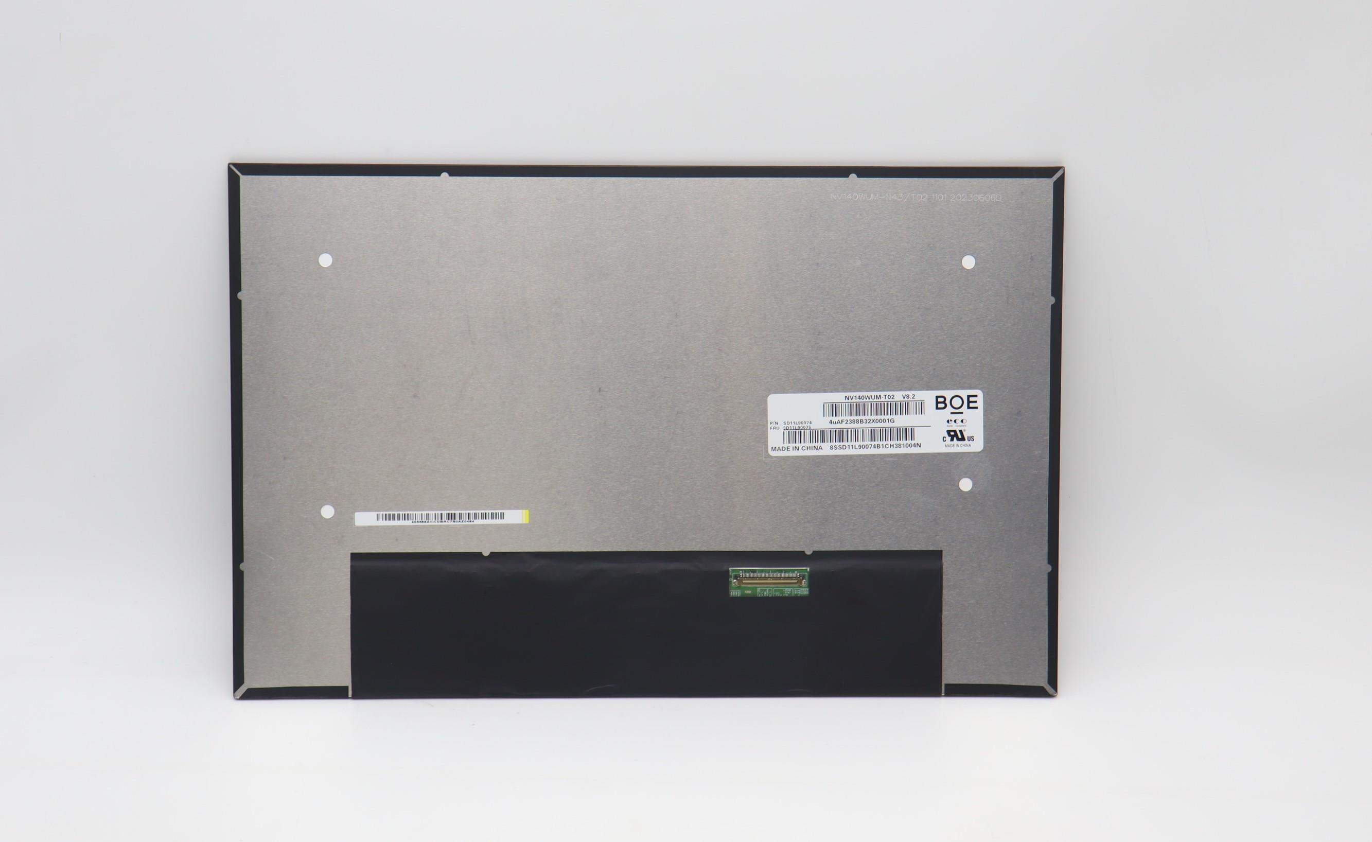 5D11L90075 - Original Lenovo LCD Panel, 14", WUXGA, Touch, Anti-Glare, IPS, 300nit, 45%NTSC,  BOE NV140WUM-T02 V8.2 14.0