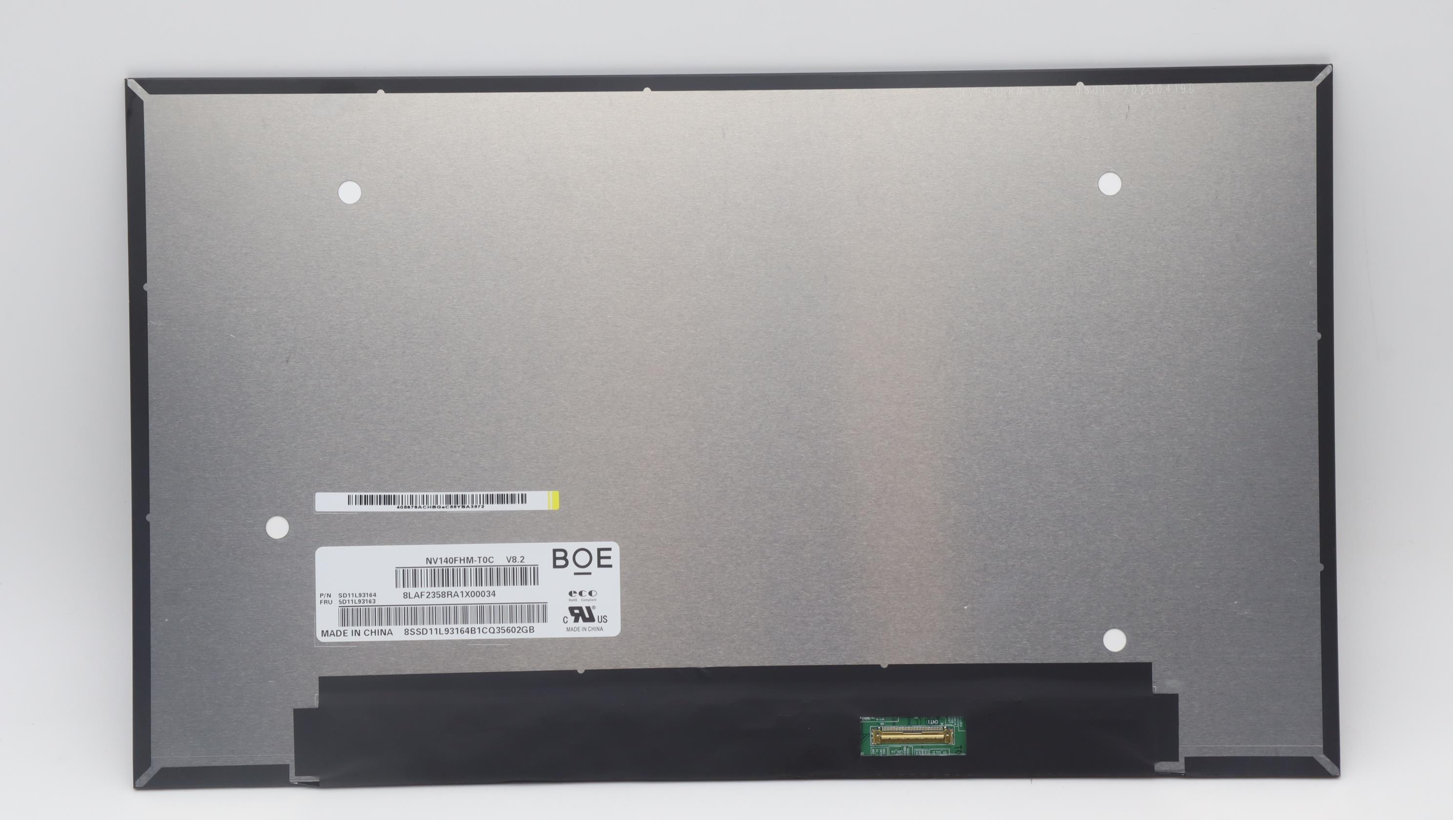 Lenovo Part  Original Lenovo LCD Panel, 14", FHD, Touch, Anti-Glare, IPS, 300nit,  BOE NV140FHM-T0C V8.2 14.0