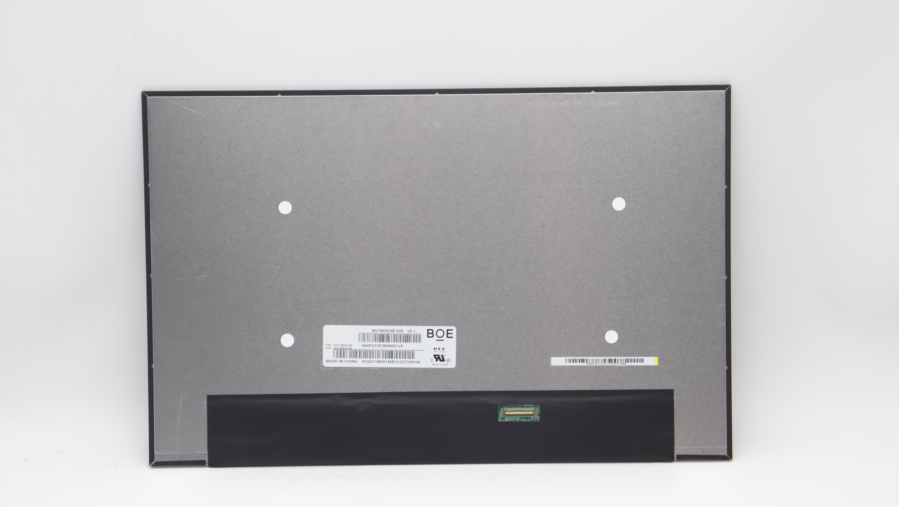 5D11M04143 - Original Lenovo LCD Panel, 14", WUXGA, Non-Touch, Anti-Glare, IPS, 300nit, 45%NTSC,  BOE NV160WUM-K00 V8.1 16.0