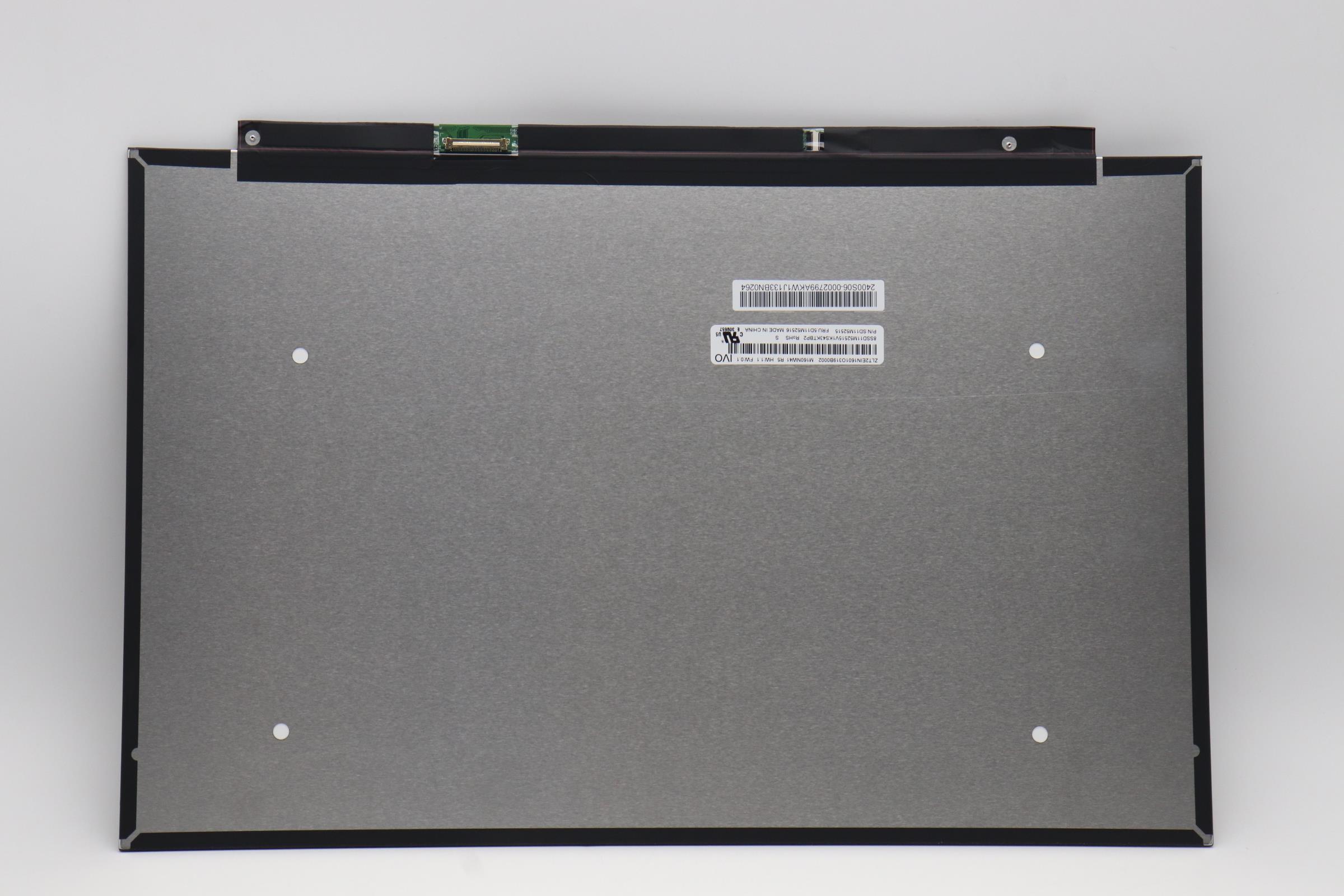 5D11M52516 - Original Lenovo LCD Display Raw Panel 16" WUXGA Non-Touch Anti-Glare IPS 300nit, IVO M160NW41 R5 HW1.1