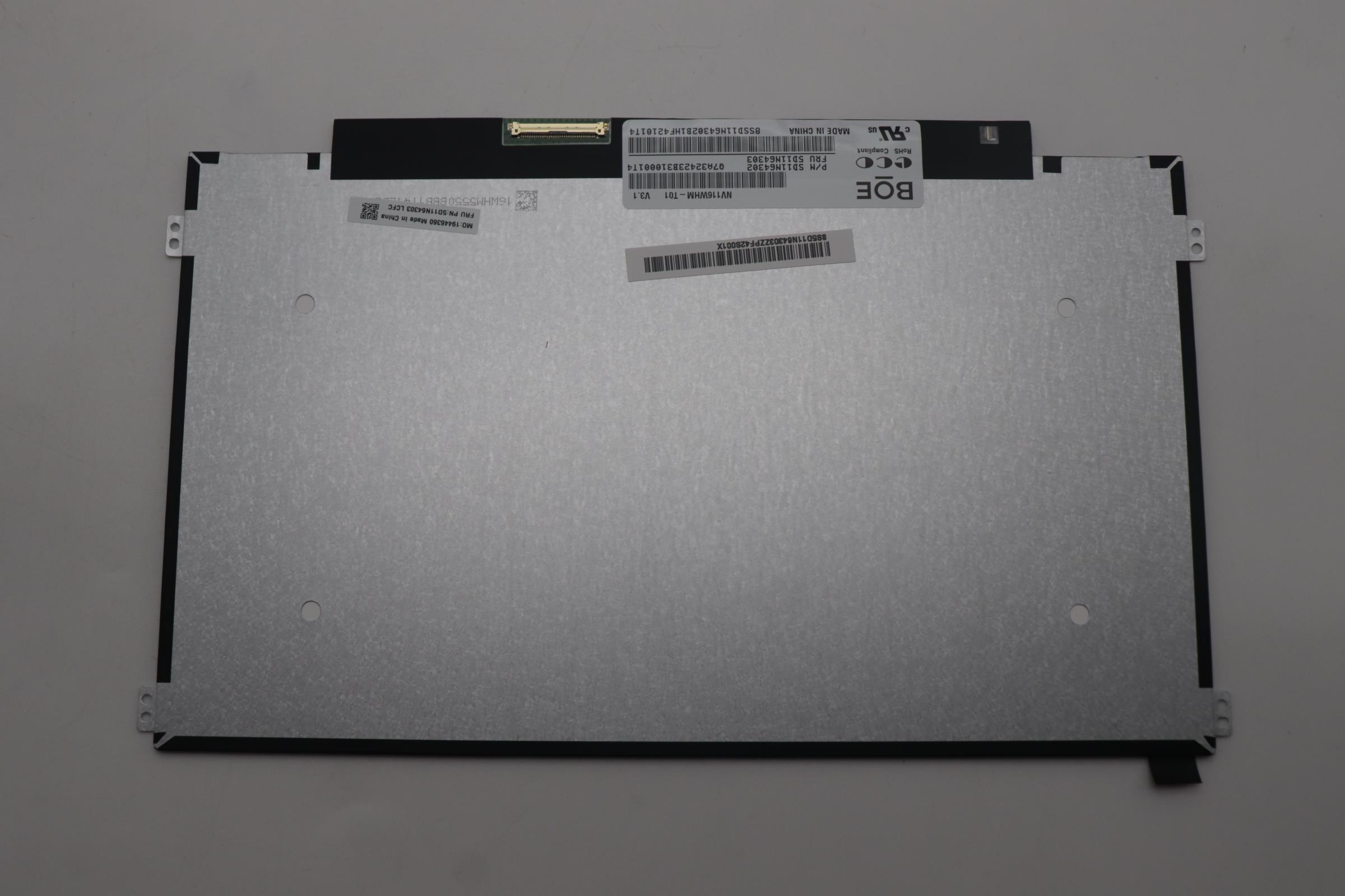 5D11N64303 - Original Lenovo Display LCD Panel, BOE NV116WHM-T01 V3.1 11.6