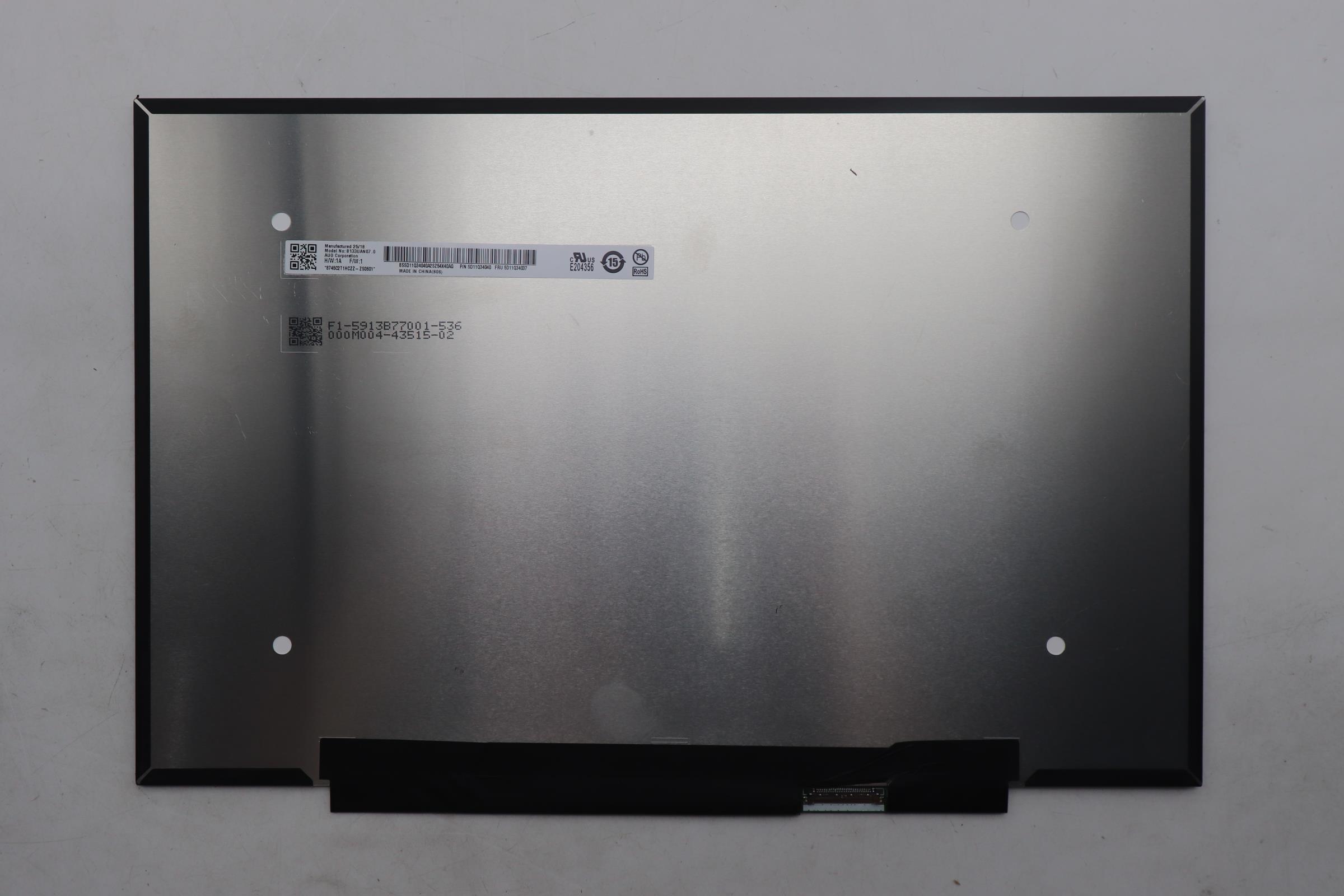 5D11Q34037 - Original Lenovo LCD Panel AUO B133UAN07.0 HW: 0A 13.3