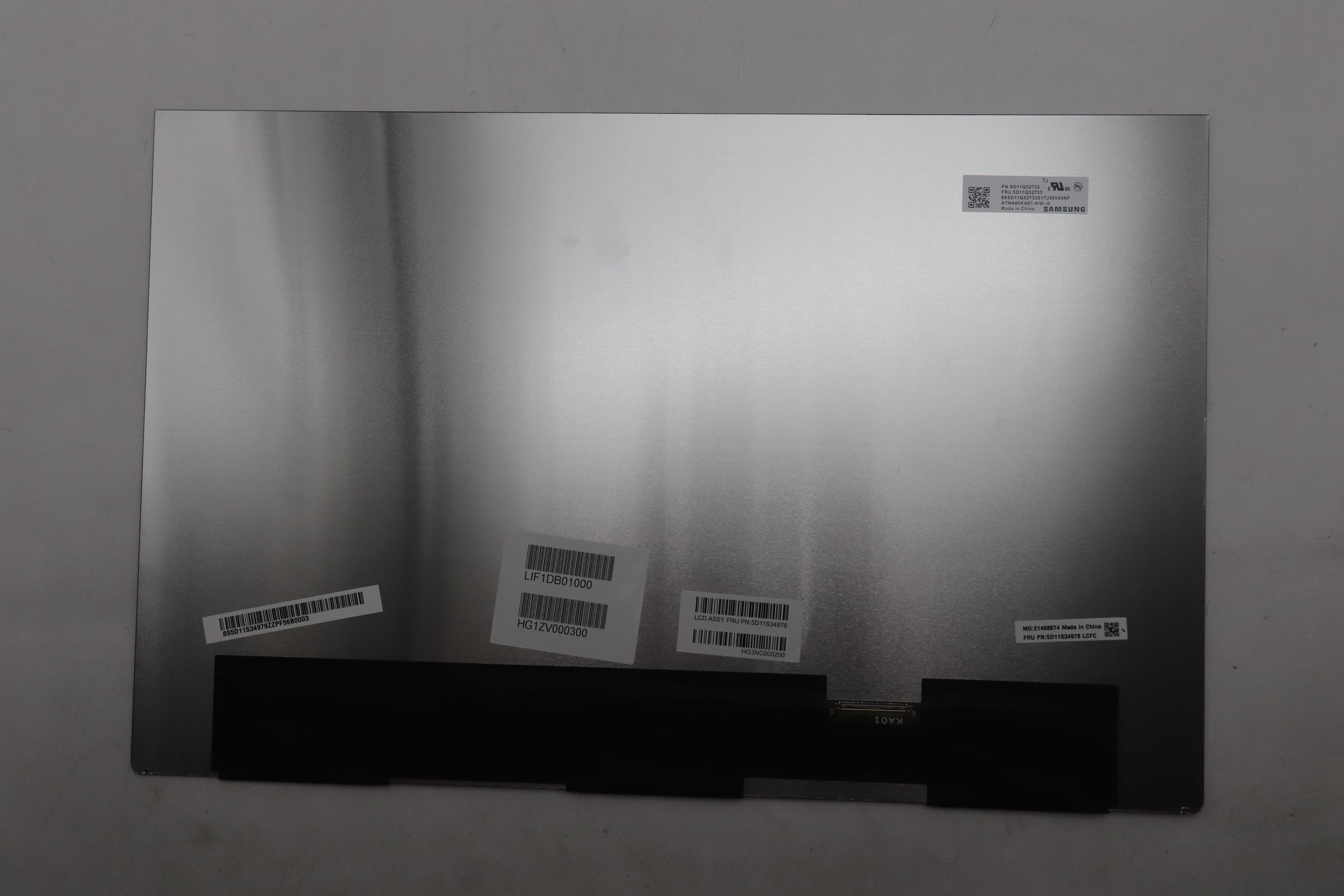 5D11S34978 - Original Lenovo LCD Module, 16", 3.2K, Non_Touch, Glare, OLED, 1000nit, 100%DCI-P3, Color Calibration