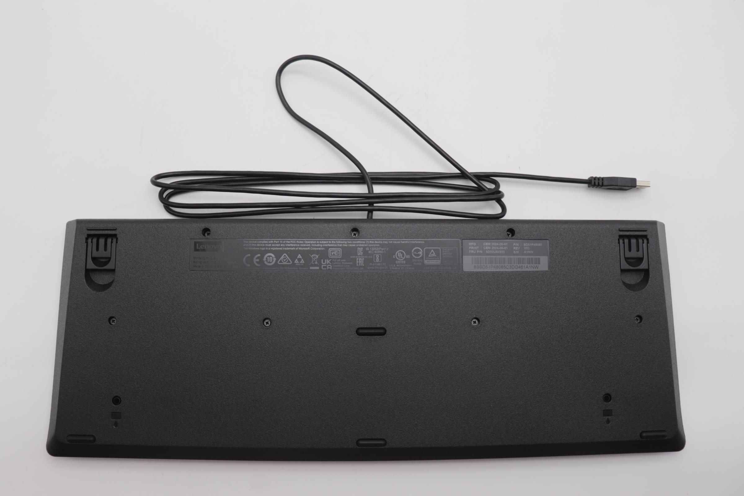 5D50U84655 - Original Lenovo Keyboard Tra USB AI Keyboard BLK_US-EU