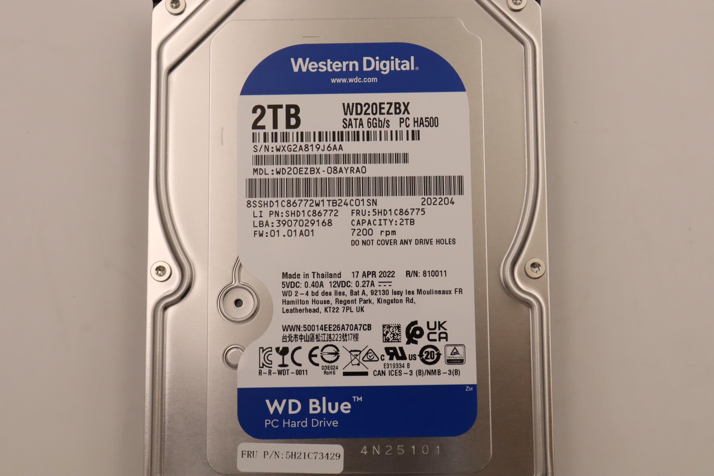 5H21C73429 - Original Lenovo HDD_ASM FRU WD 3.5'' 7200 XL2000S 2T