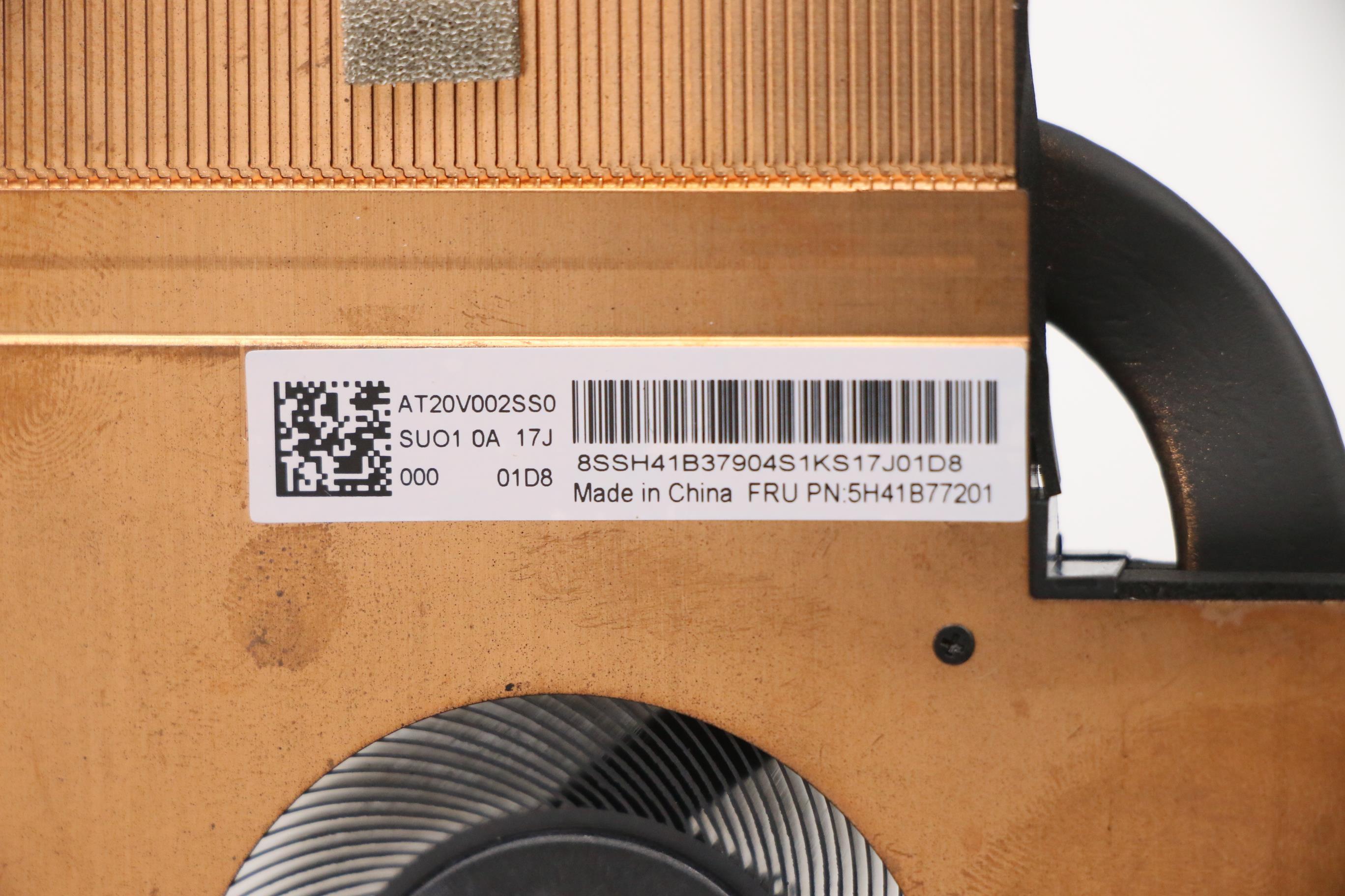 5H41B77201 - Original Lenovo Raptor-2.0 INTEL FRU Thermal Module FAN+Heatsink N20P Sunon Sunon