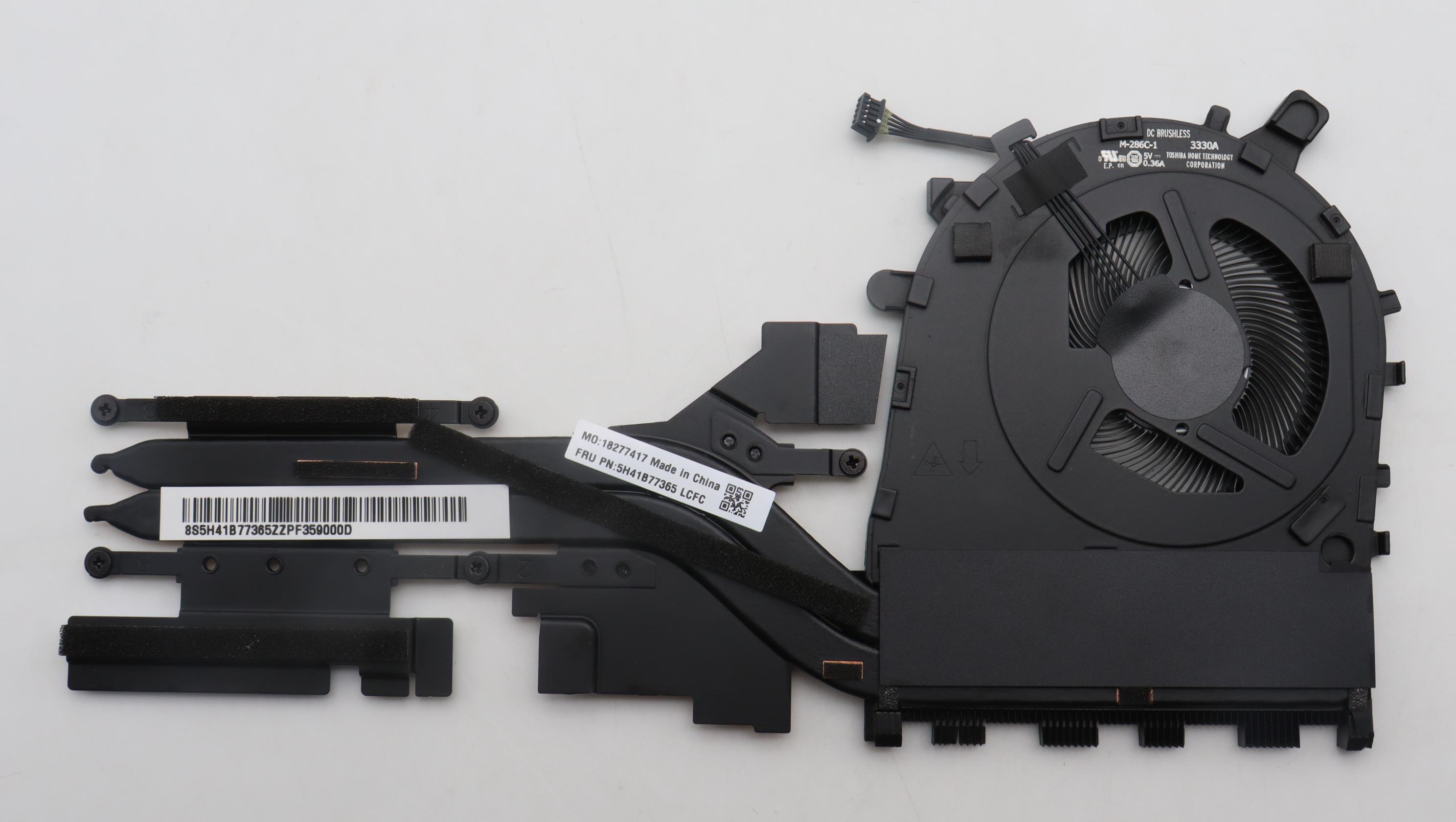 5H41B77365 - Original Lenovo HEATSINK FRU KE451_SWG_THM_ASSY TOSHIBA