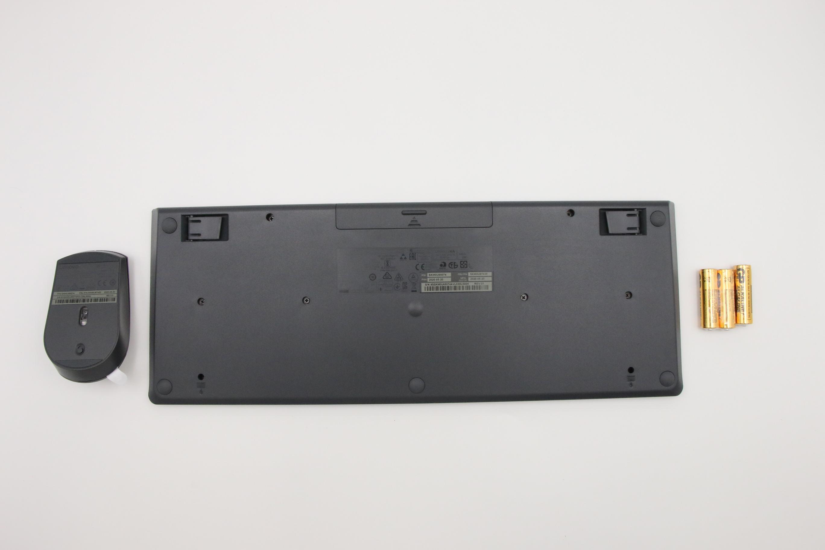 5KM0U87430 - Original Lenovo FRU, Primax RFBU71 2.4G KB&MC Kit Grey_Grey Wheel US English 103P