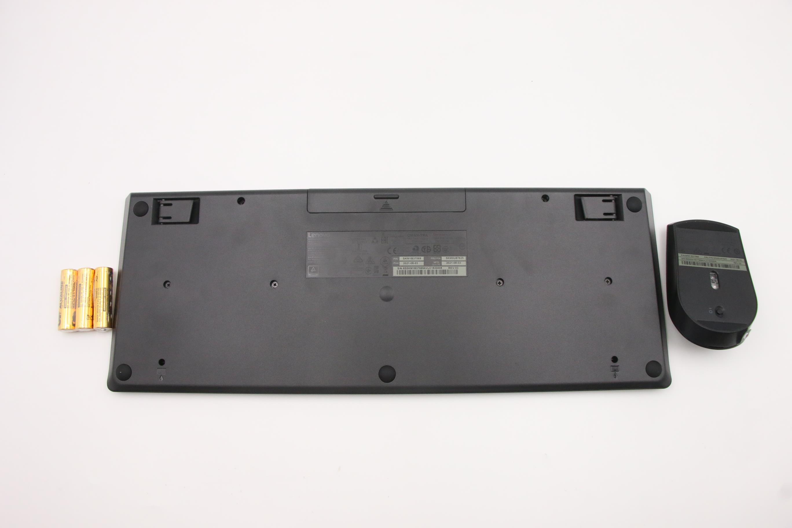 5KM0U87625 - Original Lenovo FRU,Primax RFBU71_Gen2 2.4G KB&MC Kit Black Grey Wheel+Dust Cover India