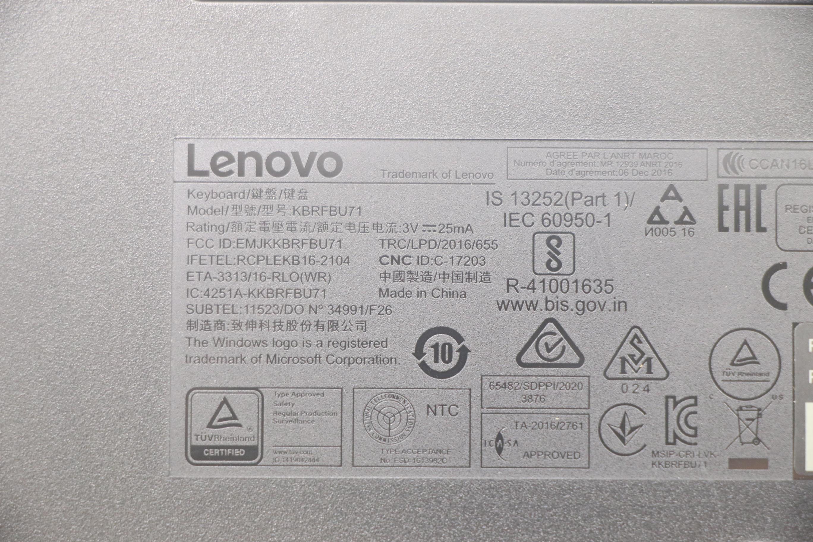 Lenovo Part  Original Lenovo FRU,Calliope Wireless Keyboard & Mouse Gen2 Black_Red WW English 103P ENG