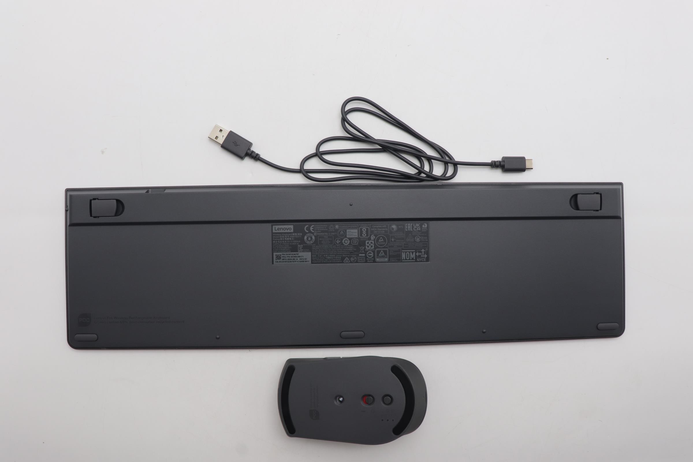 5KM0U88171 - Original Lenovo Keyboard Mouse Helios AI K71 2.4GBT Grey US