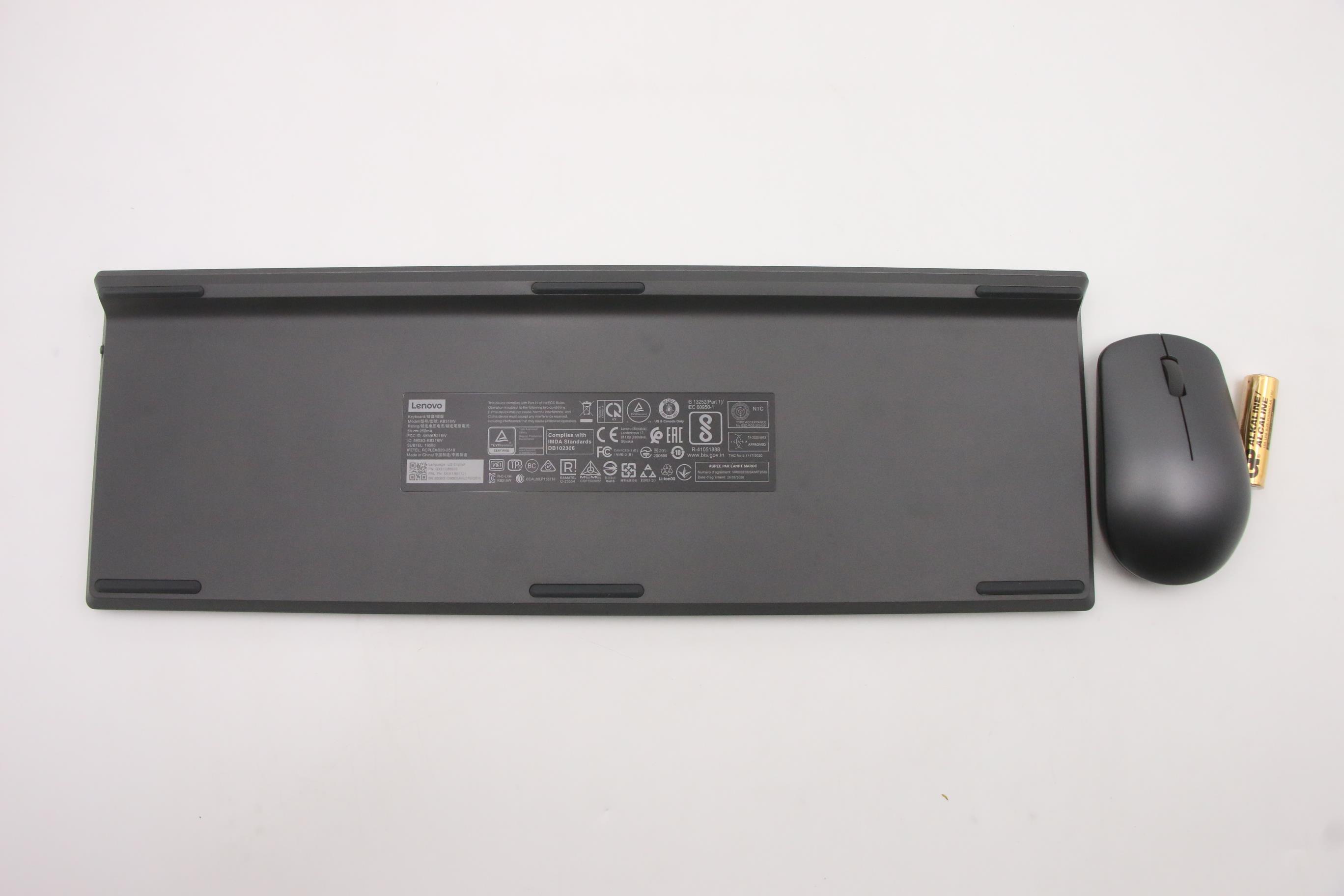 5KM1B81121 - Original Lenovo Keyboard_Mouse,Wireless,English,Storm Grey,Non_Backlight