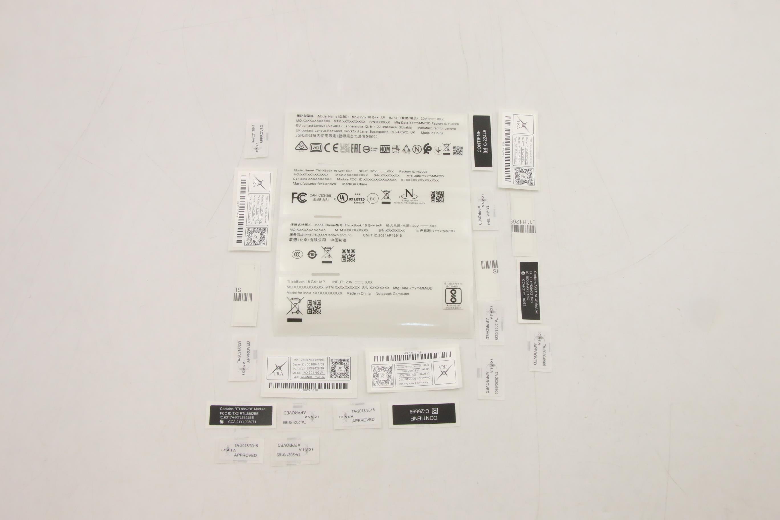 Lenovo Part  Original Lenovo LABEL Label H 21CY Service label kit