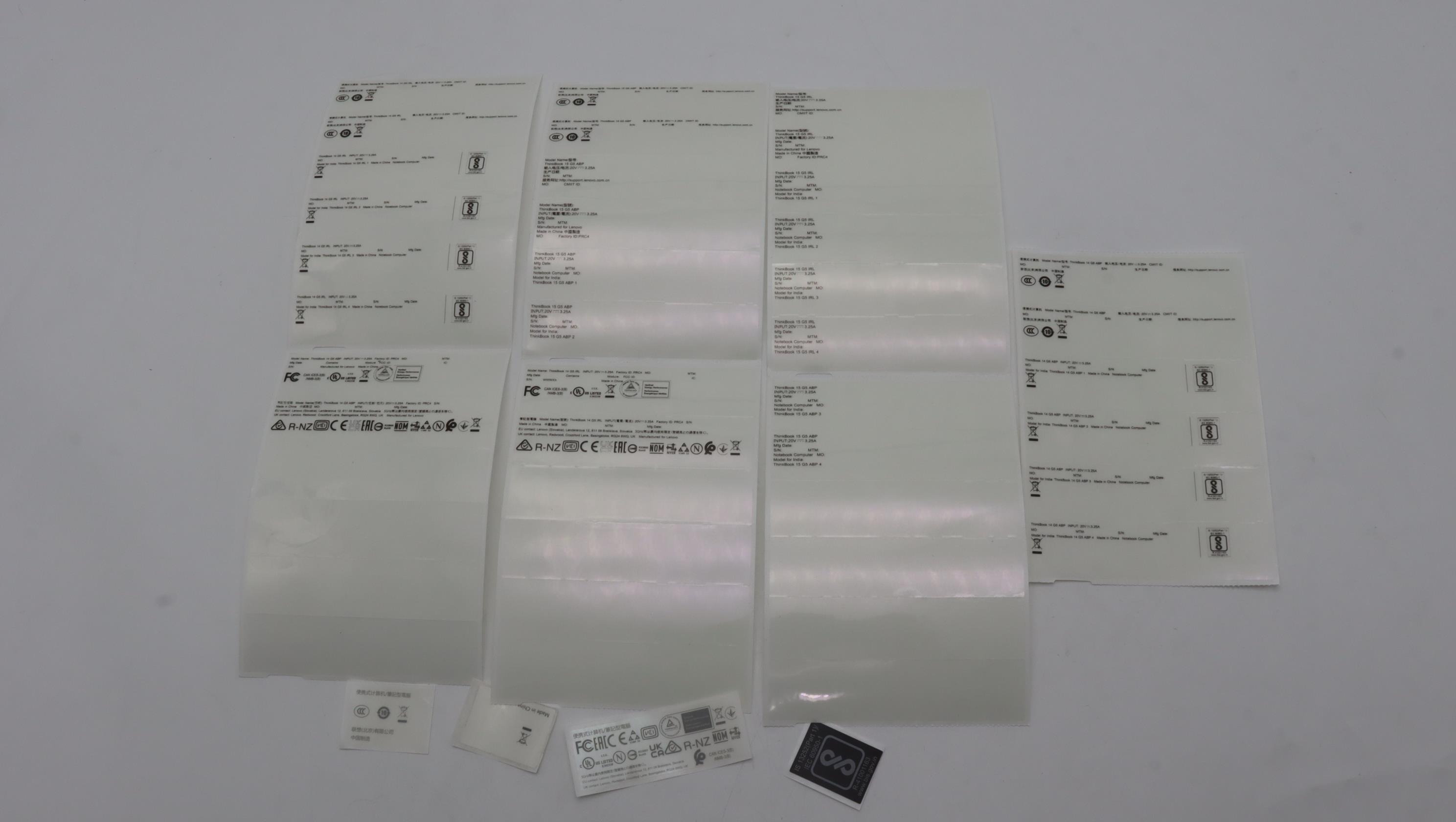 5L10W35141 - Original Lenovo LABEL LABEL C 21JE GEO KITS FOR G5