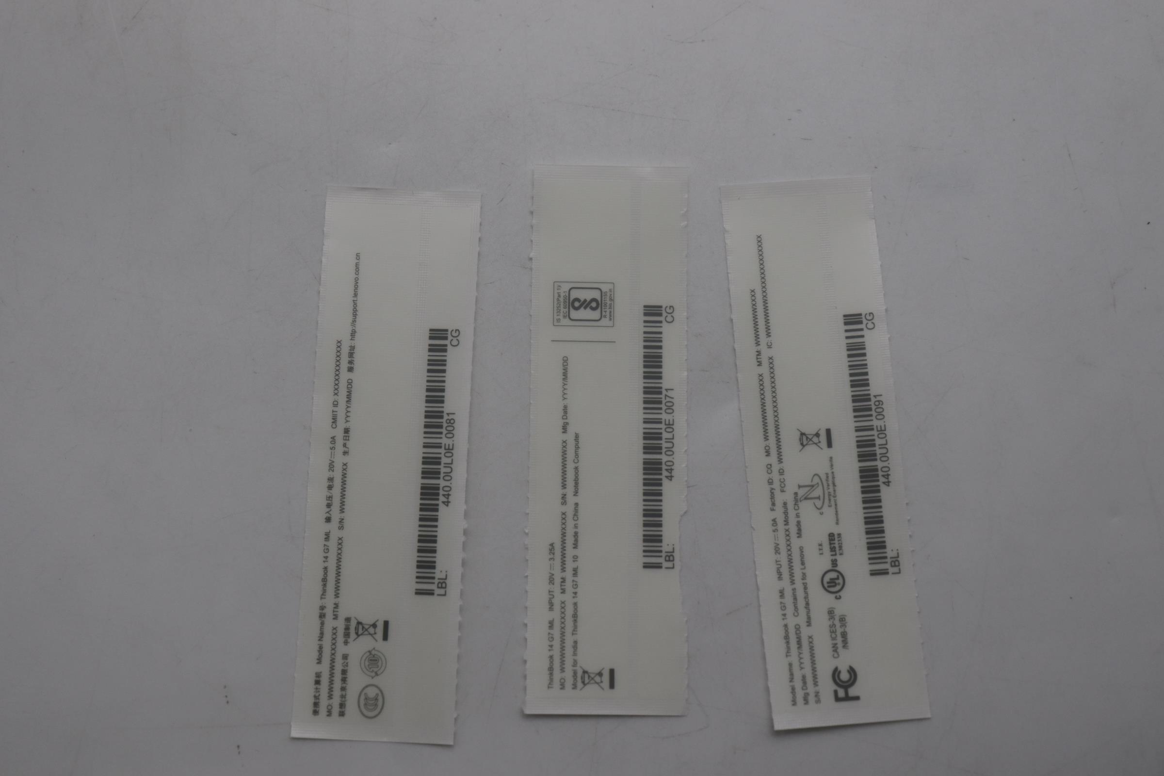 5L10W35155 - Original Lenovo LABEL LABEL W 21MR GEO KIT