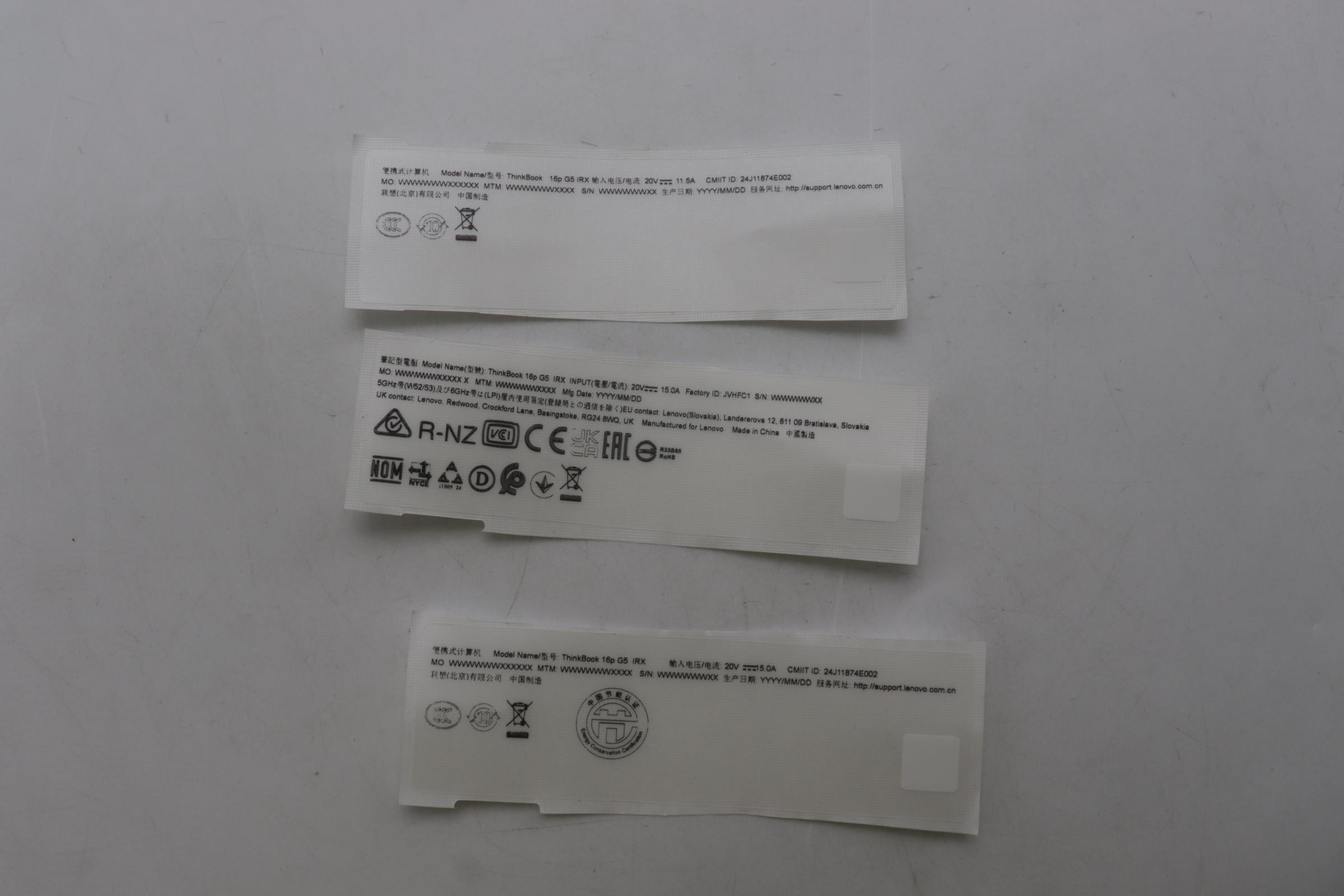 5L10W35160 - Original Lenovo LABEL LABEL L 21N5 Geo LABEL Kit