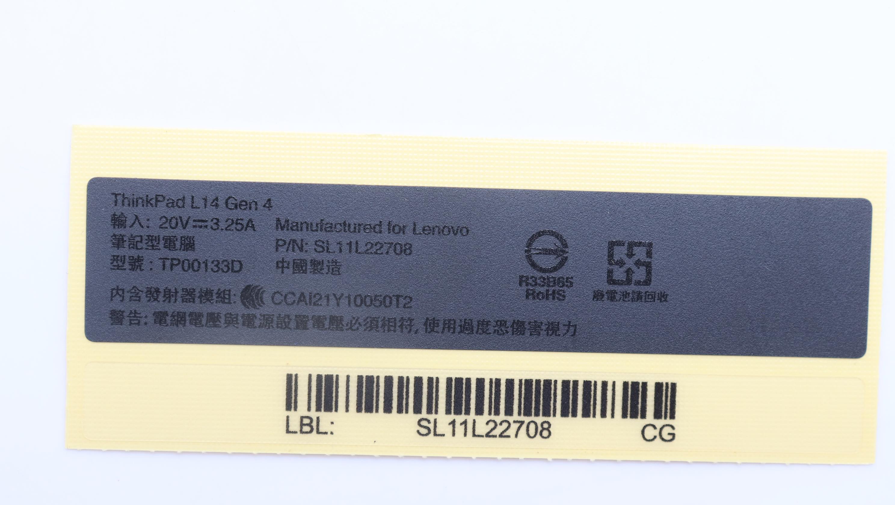 5L11H70964 - Original Lenovo LABEL FRU LABEL GEO KIT Golem 2.0