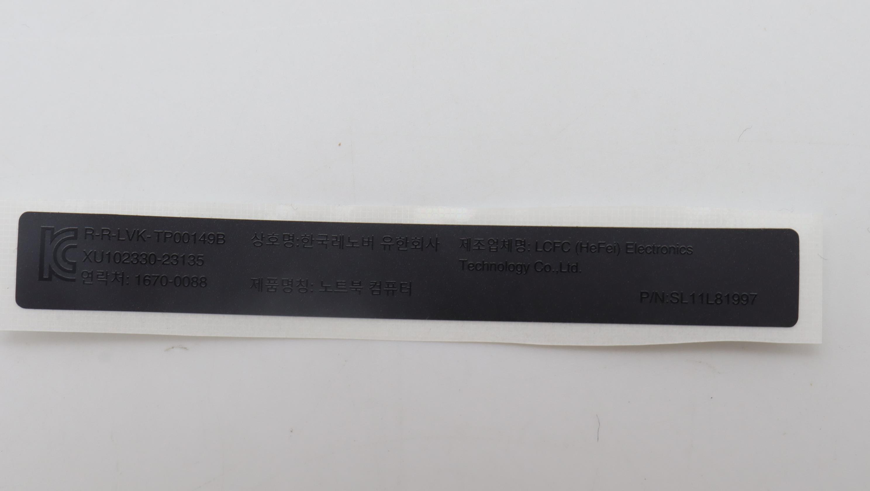 5L11H70980 - Original Lenovo LABEL FRU LABEL KITS WEI 1.0 INTEL