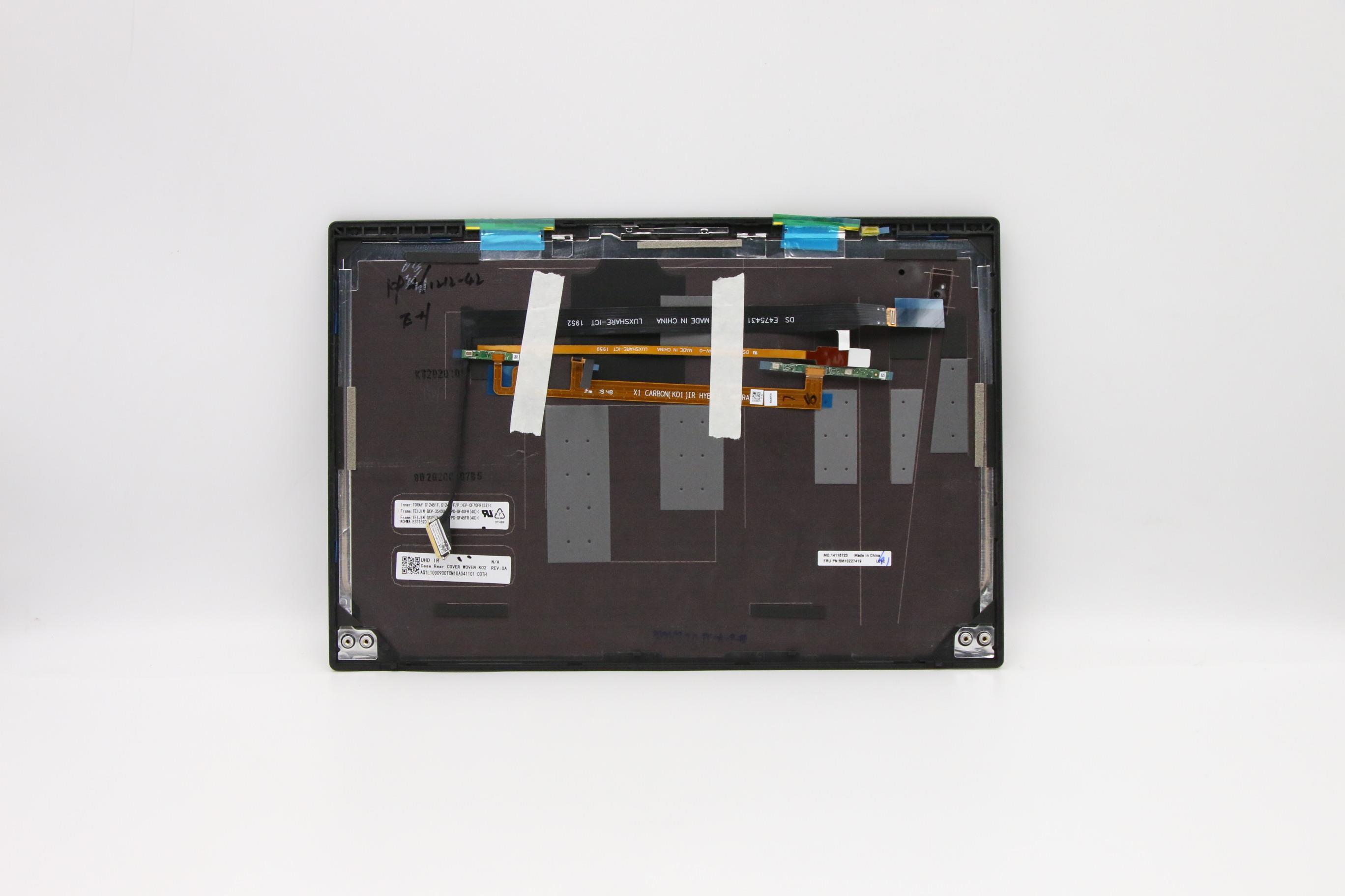 5M10Z27419 - Original Lenovo KnockOut-2 INTEL FRU MECH_ASM GX4A0_GRP_LCD Rear Cover_UHD_IR Mic_Woven_HDR_Deep Black