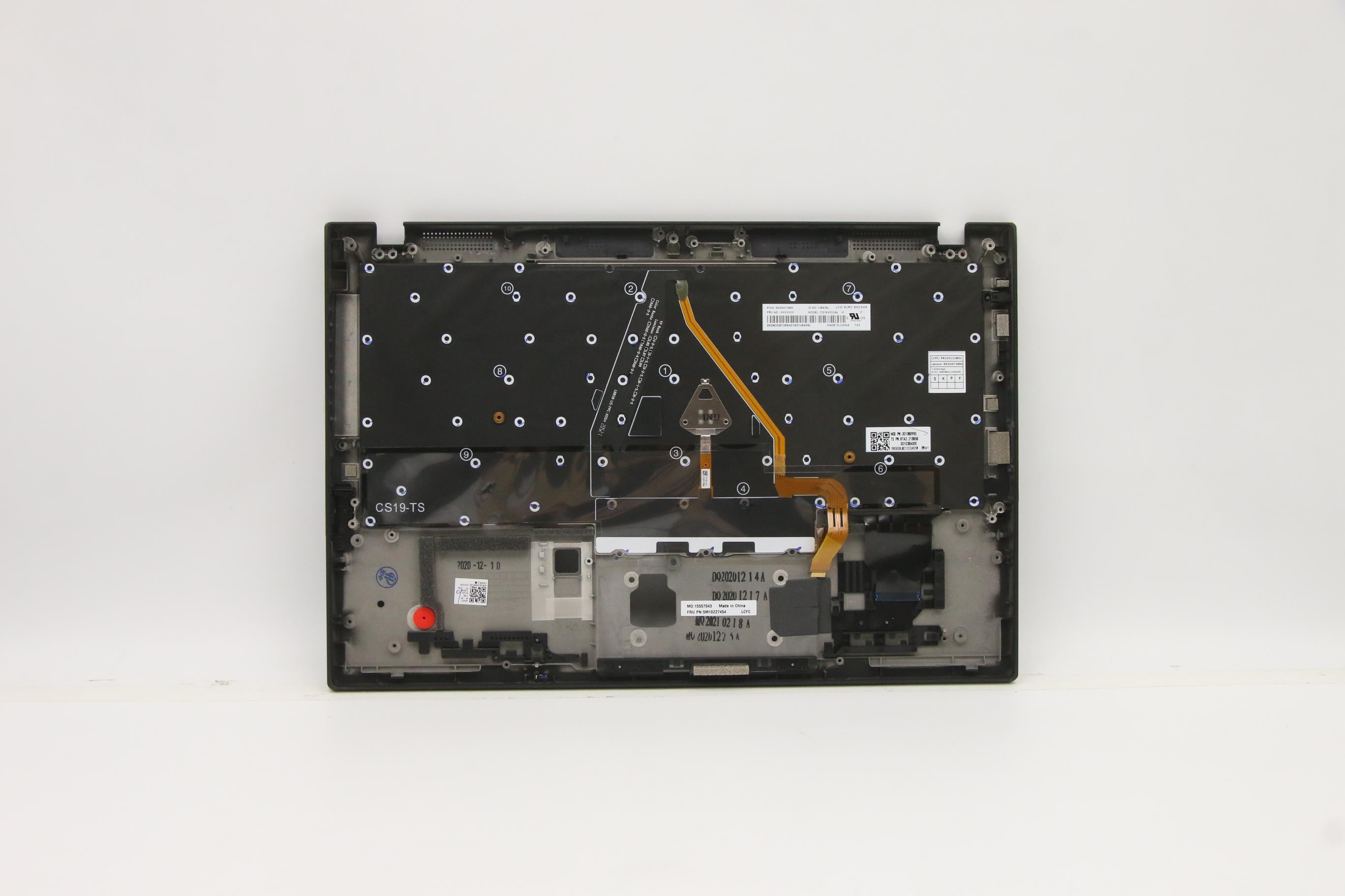 5M10Z27454 - Original Lenovo KnockOut-2 INTEL FRU MECH_ASM GX4A0_GRP_KBD_Bezel_ASM_US English International with a Euro symbol_WLAN_Deep Black_Transimage