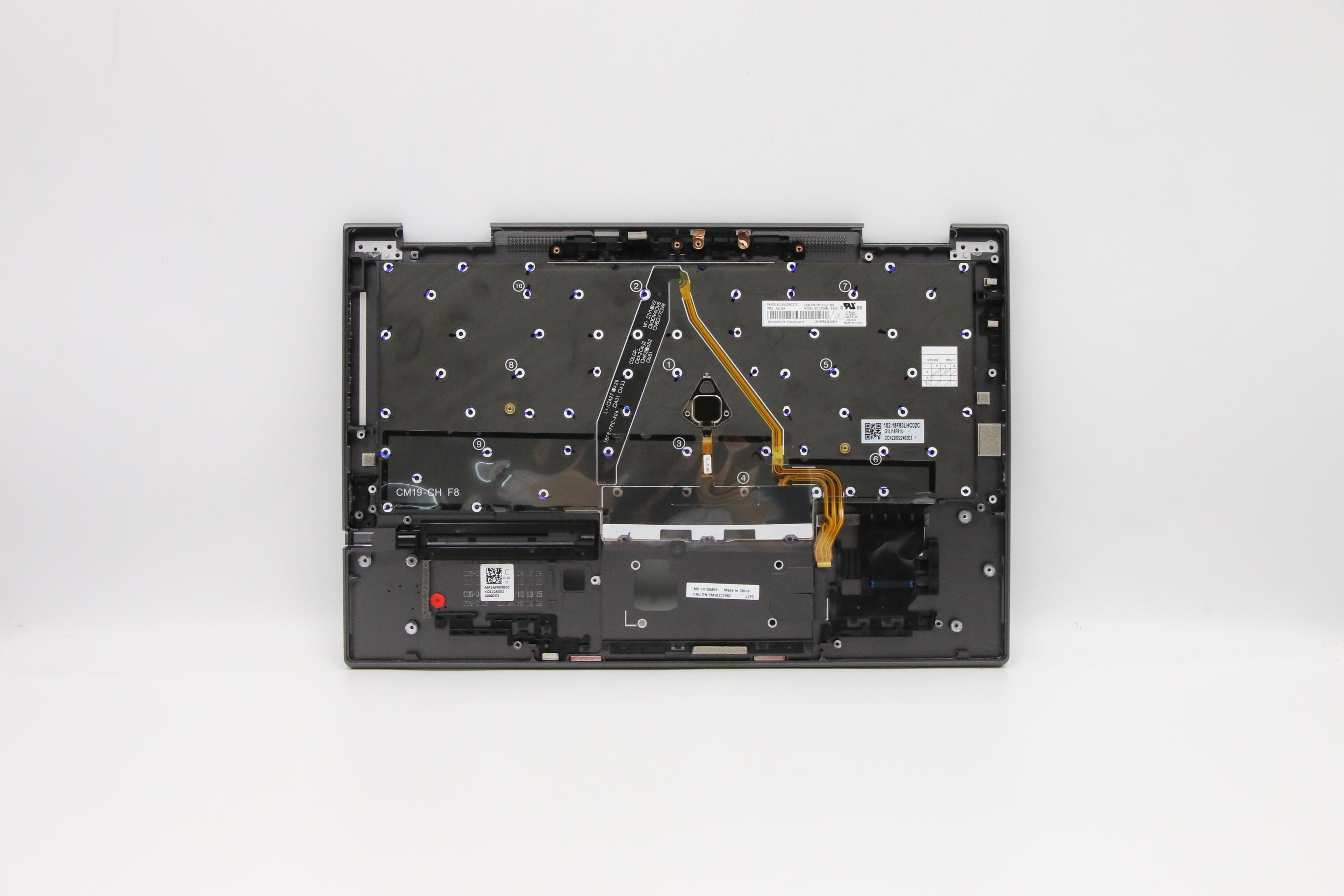 5M10Z37082 - Original Lenovo Ratchet-2 INTEL FRU MECH_ASM GYG50_GRP_KBD_Bezel_ASM_US English_WLAN_Iron Gray_Chicony