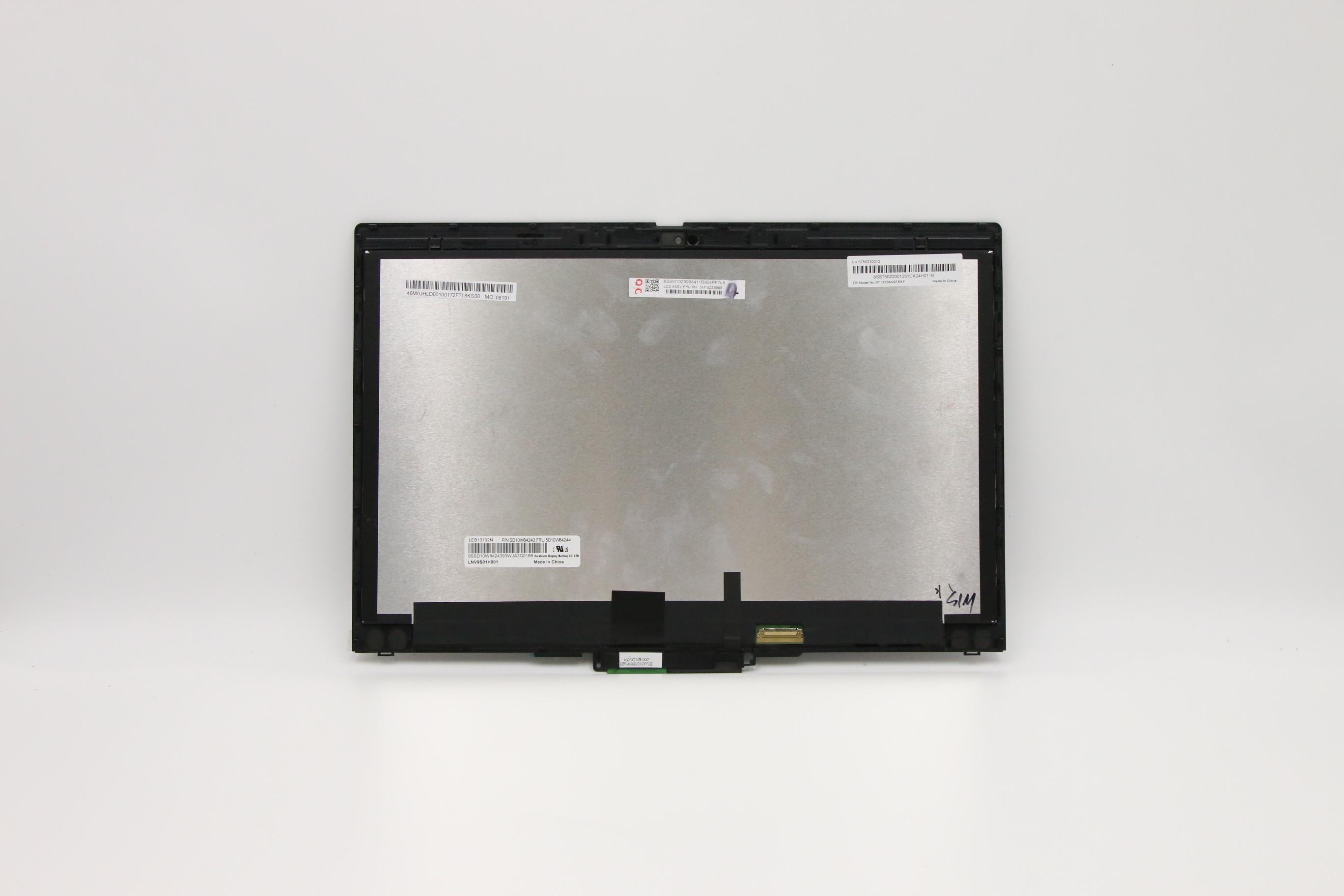 Lenovo Part  Original Lenovo LCD Assembly, 13.3", FHD, Touch, Anti-reflection, Anti-Smudge, IPS, 500nit, w/IR Camera