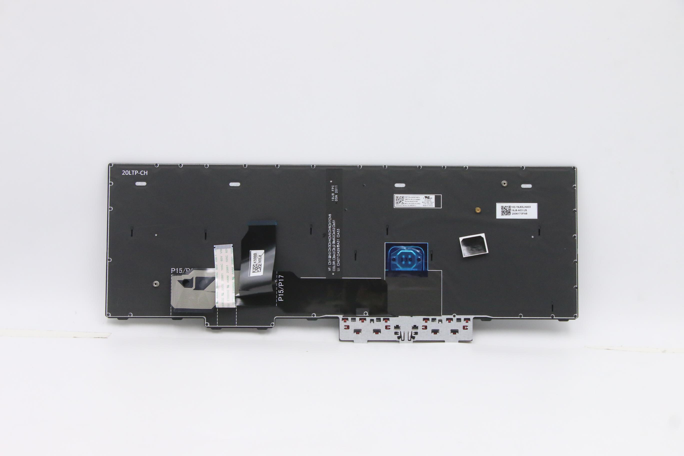 5M10Z54311 - Original Lenovo Keyboard Internal, English, Black, Backlight, with Number