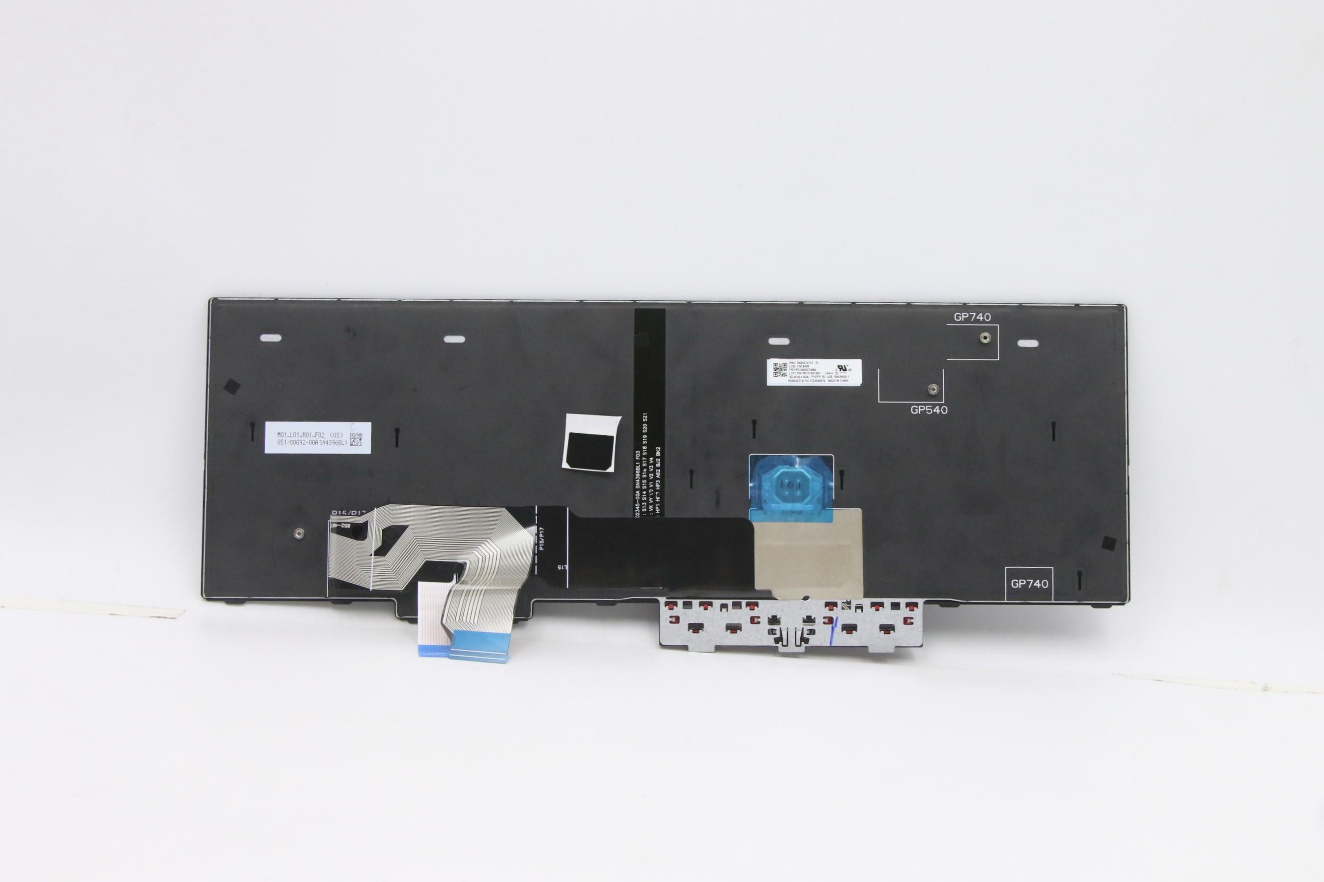 5M10Z54378 - Original Lenovo Keyboard Internal, English Euro, Backlight, with Number