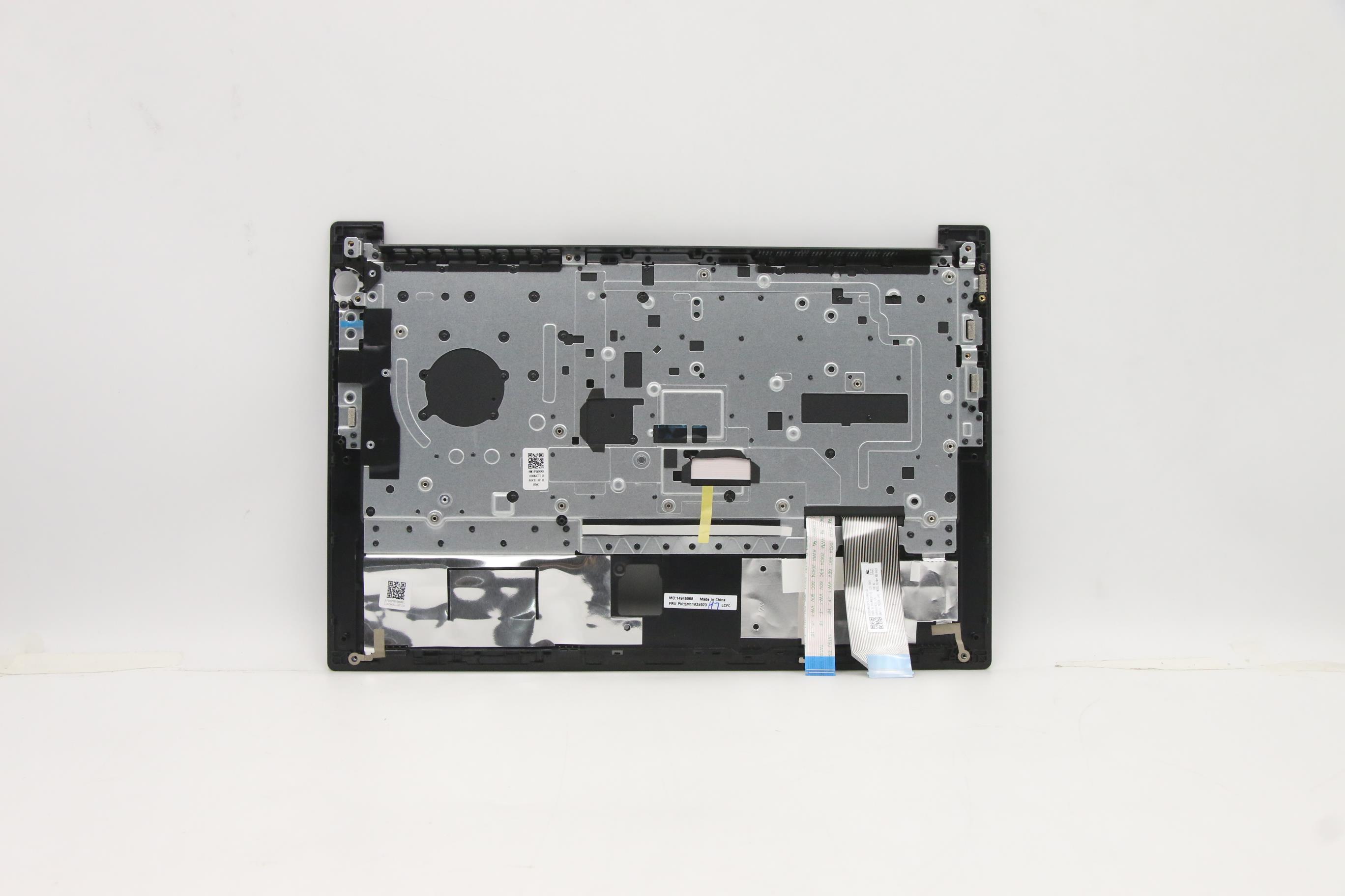 5M11A34923 - Original Lenovo Keyboard with Upper Cover (Palmrest), English, (Sun) Tex, Fingerprint, Black