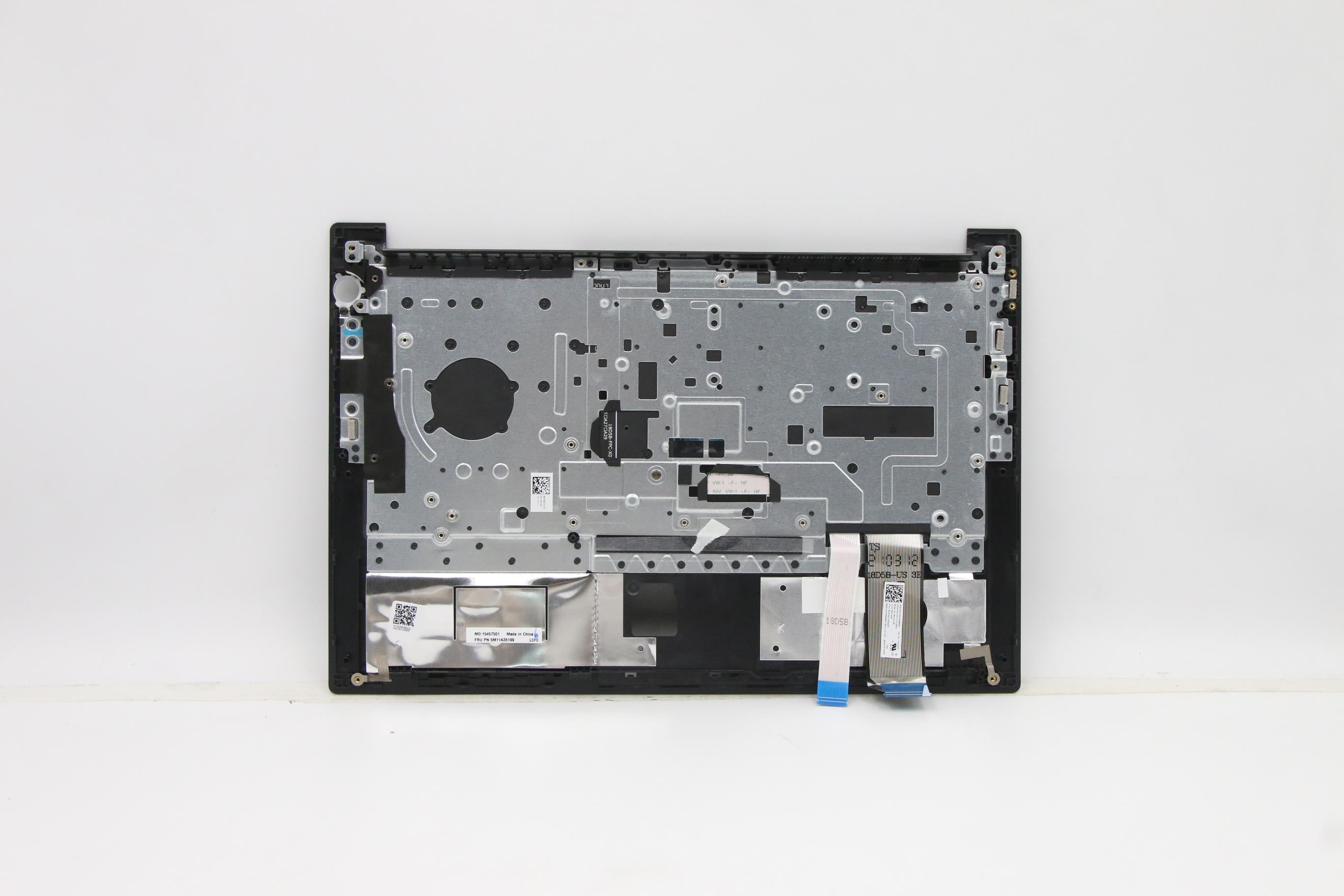 5M11A35199 - Original Lenovo Keyboard with Upper Cover (Palmrest), English, Backlight, (Tra) Tex, Fingerprint, Black