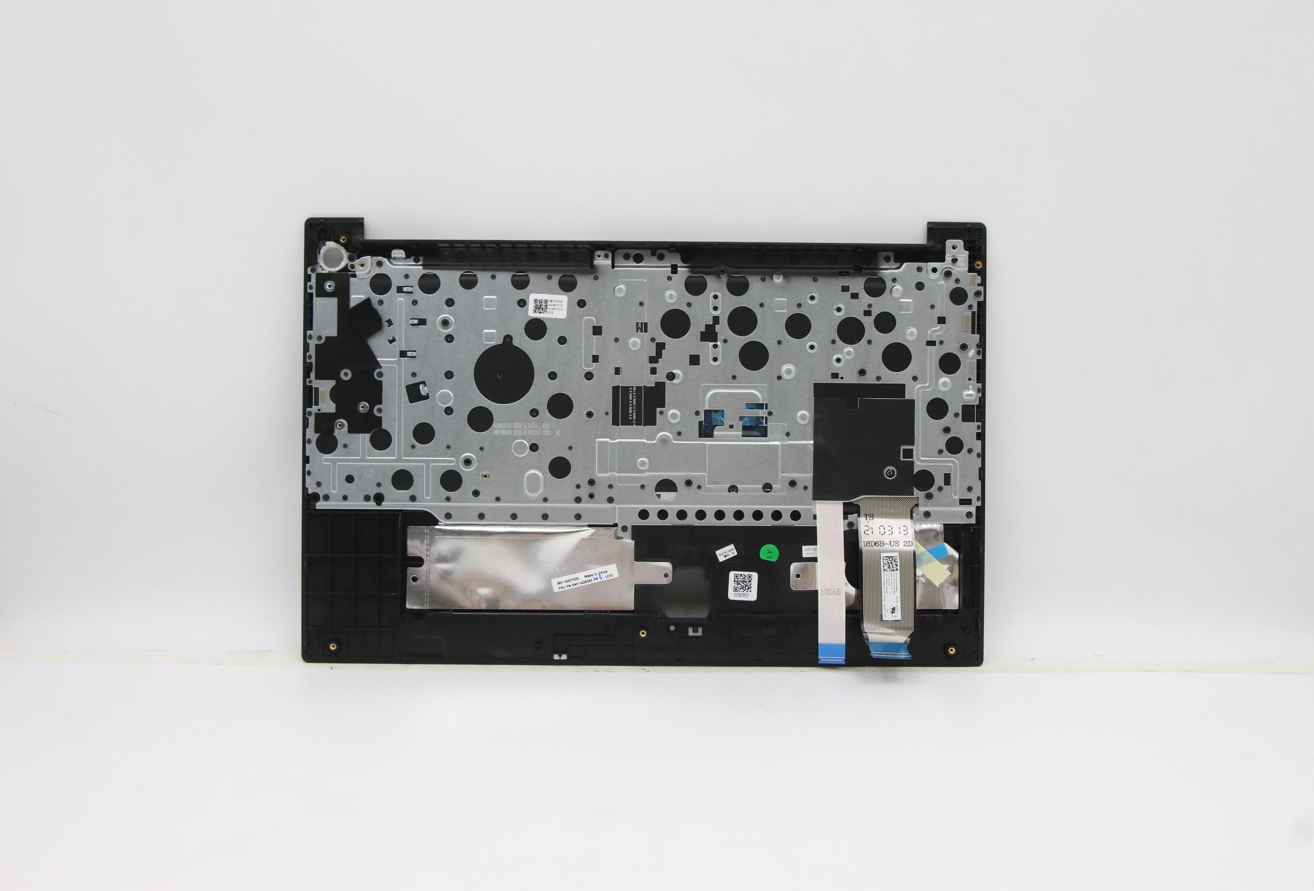 5M11A36282 - Original Lenovo Keyboard with Upper Cover (Palmrest), English, Backlit Painting, Fingerprint, Black