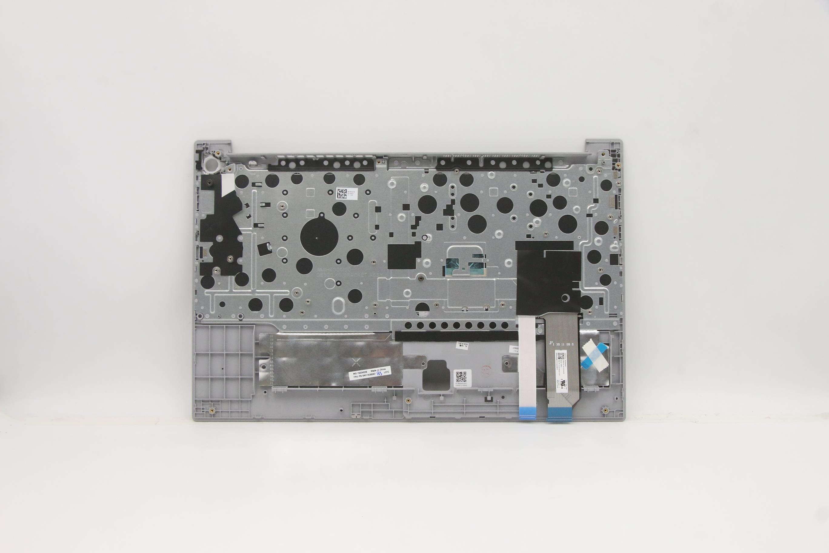 Lenovo Part  Original Lenovo Keyboard with Upper Cover (Palmrest), English, Painting, Fingerprint, Silver