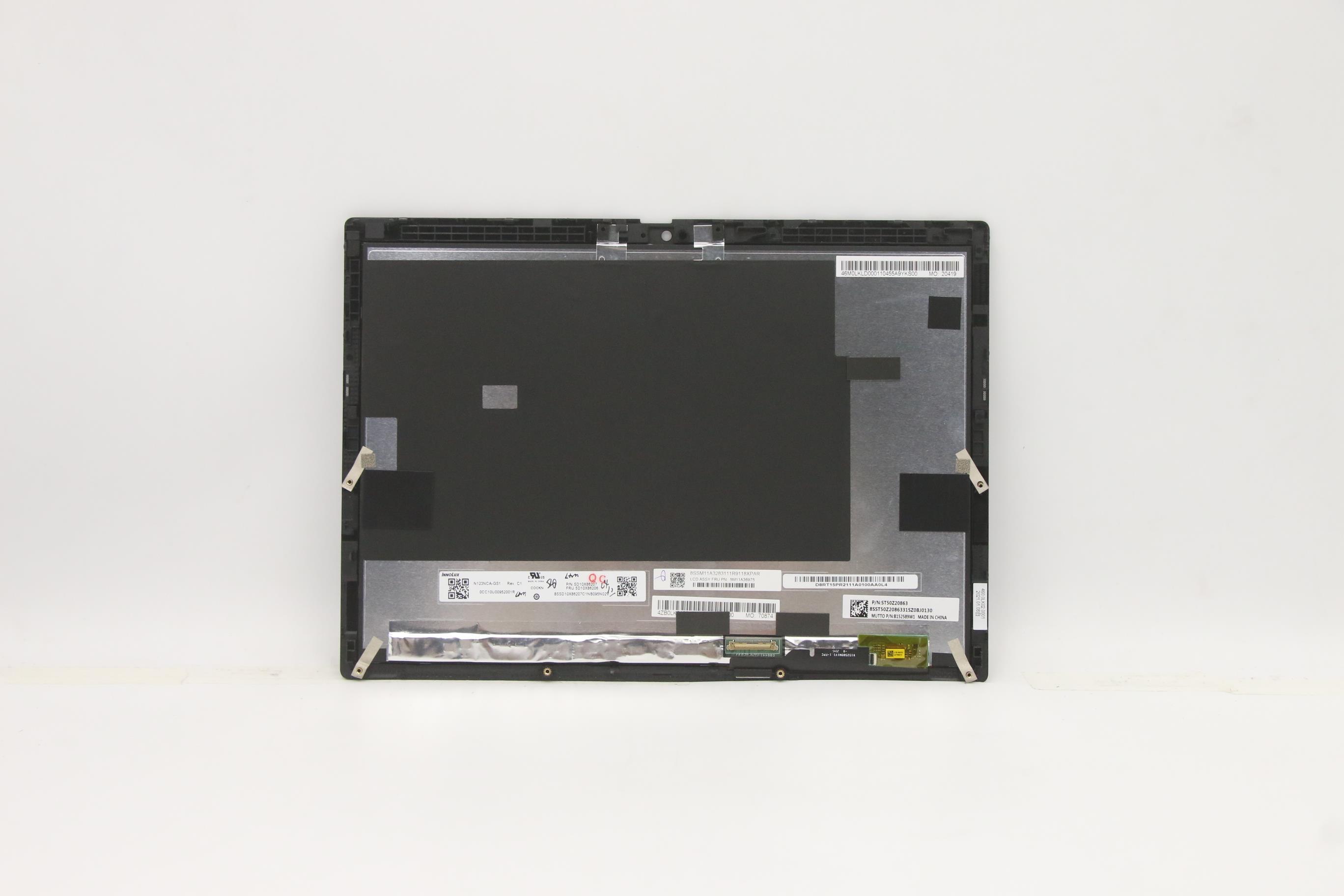 Lenovo Part  Original Lenovo LCD Module, 12.3", FHD+, Touch, Anti-Glare, IPS, 400nit, 100%sRGB, INX_B152589W1