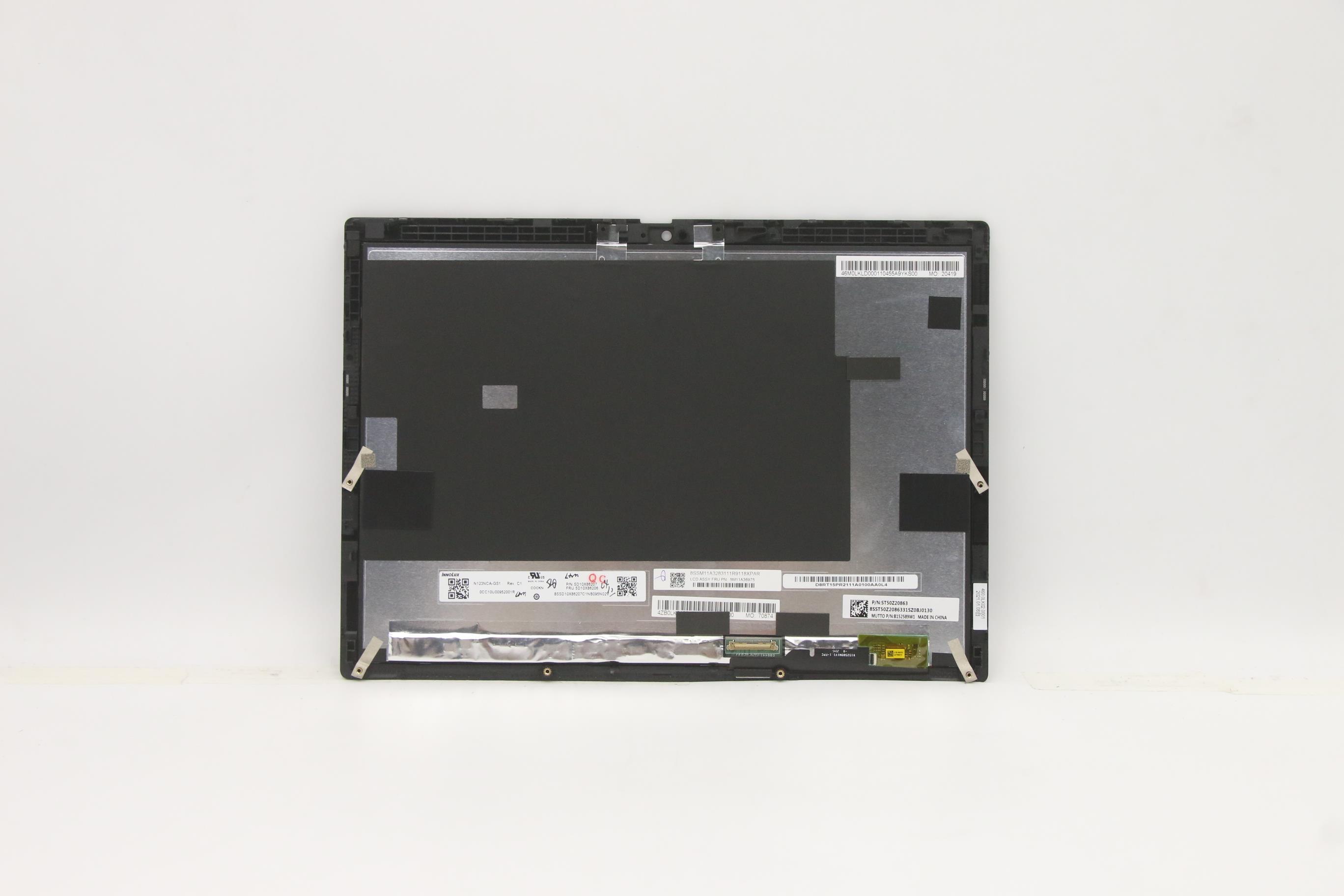 5M11A36975 - Original Lenovo LCD Module, 12.3", FHD+, Touch, Anti-Glare, IPS, 400nit, 100%sRGB, INX_B152589W1