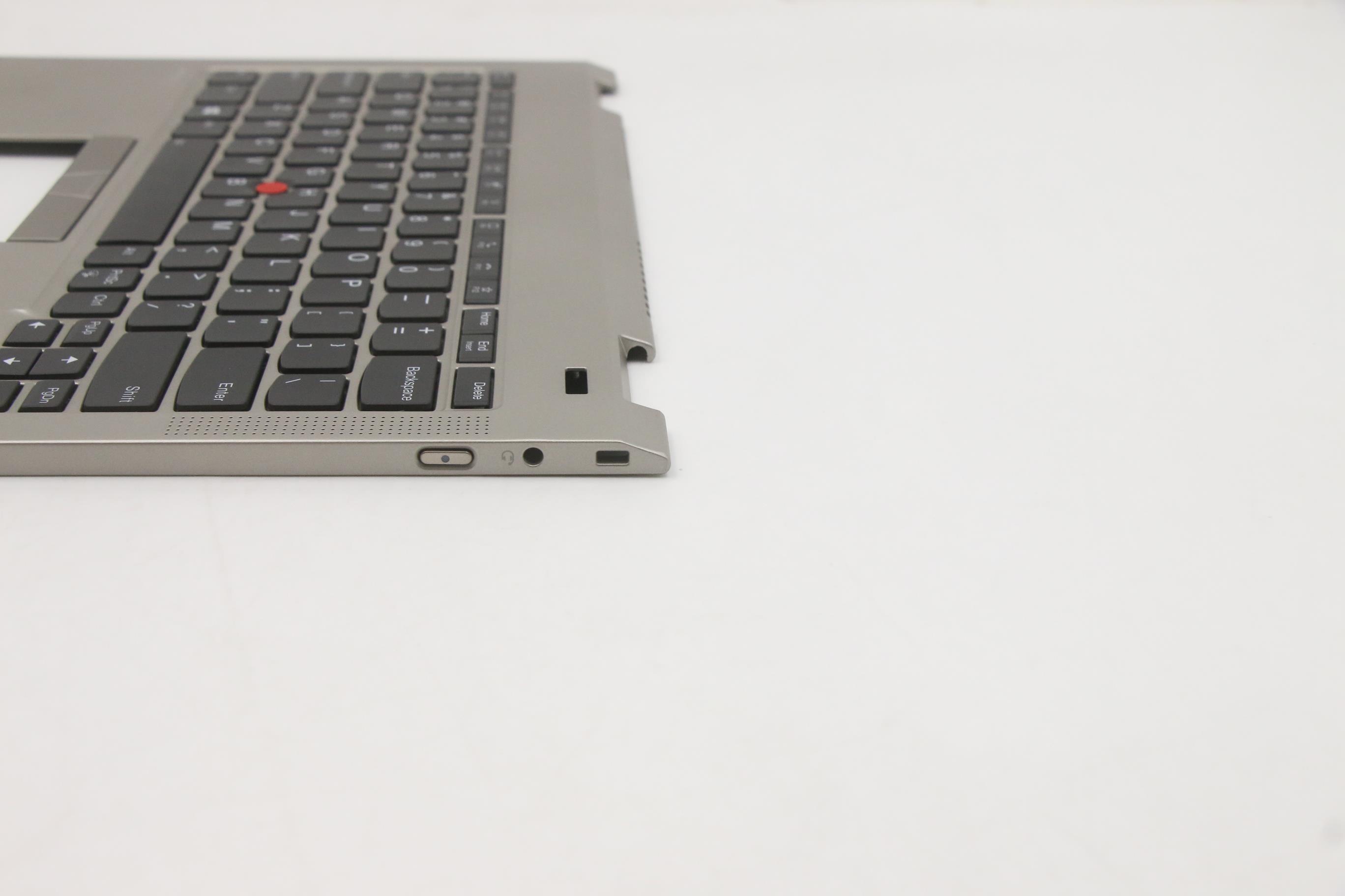 5M11B59843 - Original Lenovo Keyboard with Upper Cover (Palmrest), English, Backlight, WLAN, Titanium, Mg, Hybrid plastic