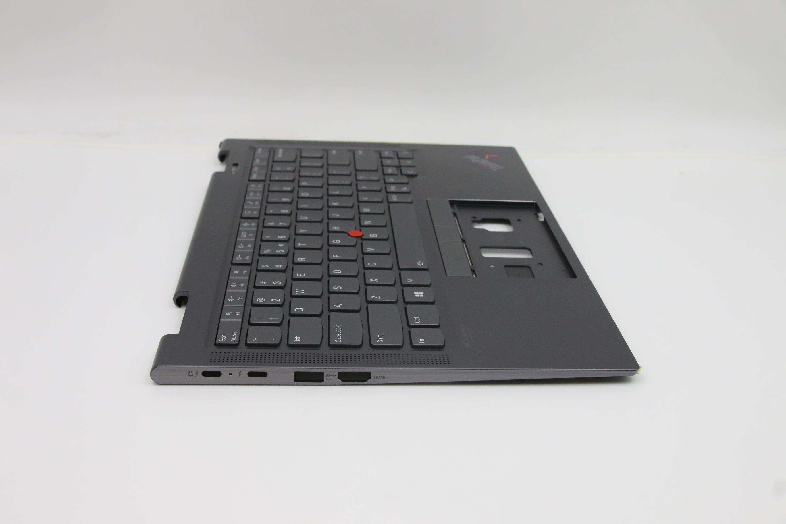 5M11C41049 - Original Lenovo Keyboard with Upper Cover (Palmrest), English, Euro, Storm Gray, WLAN