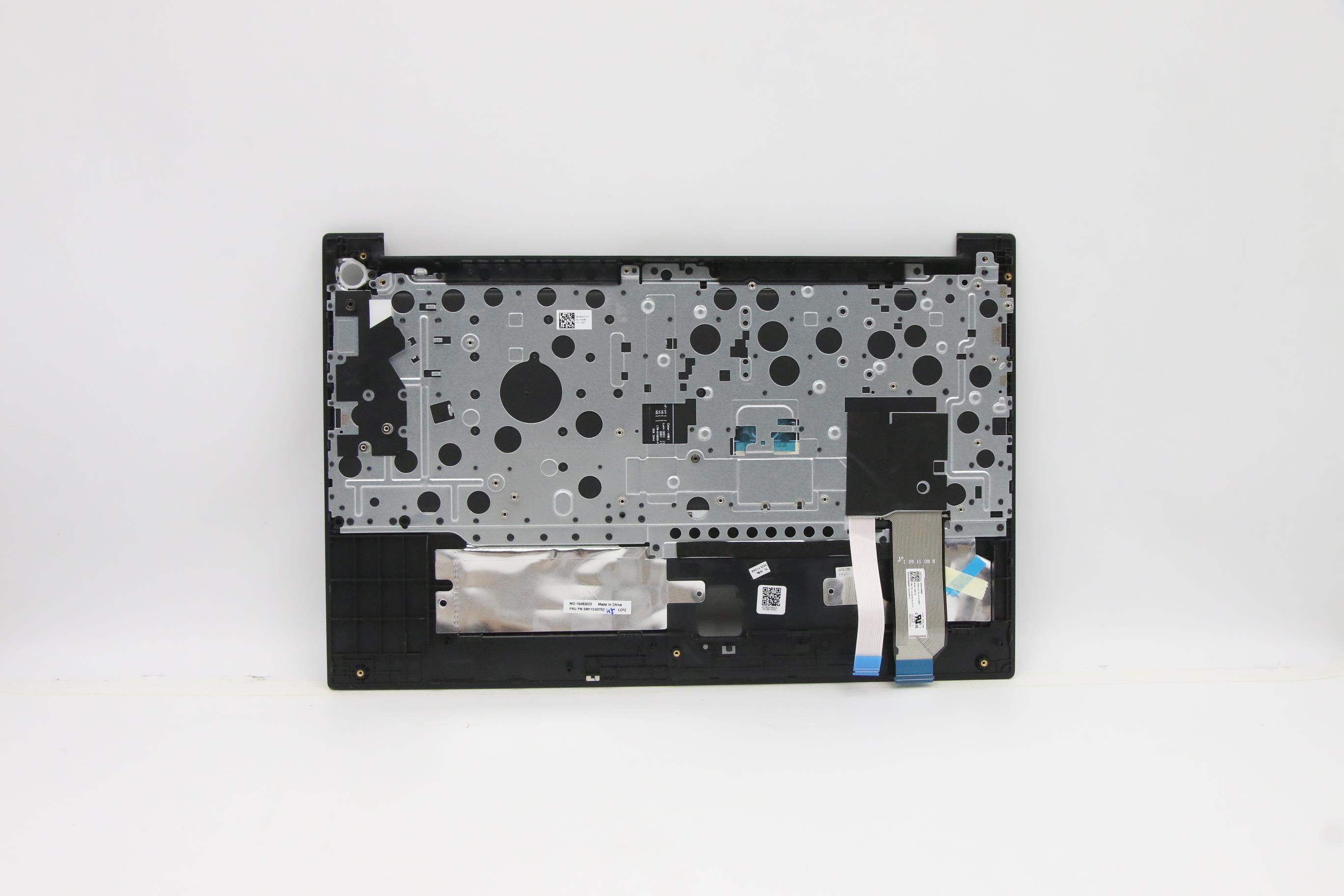 5M11C43752 - Original Lenovo Keyboard with Upper Cover (Palmrest), English, Black, Backlight, Fingerprint