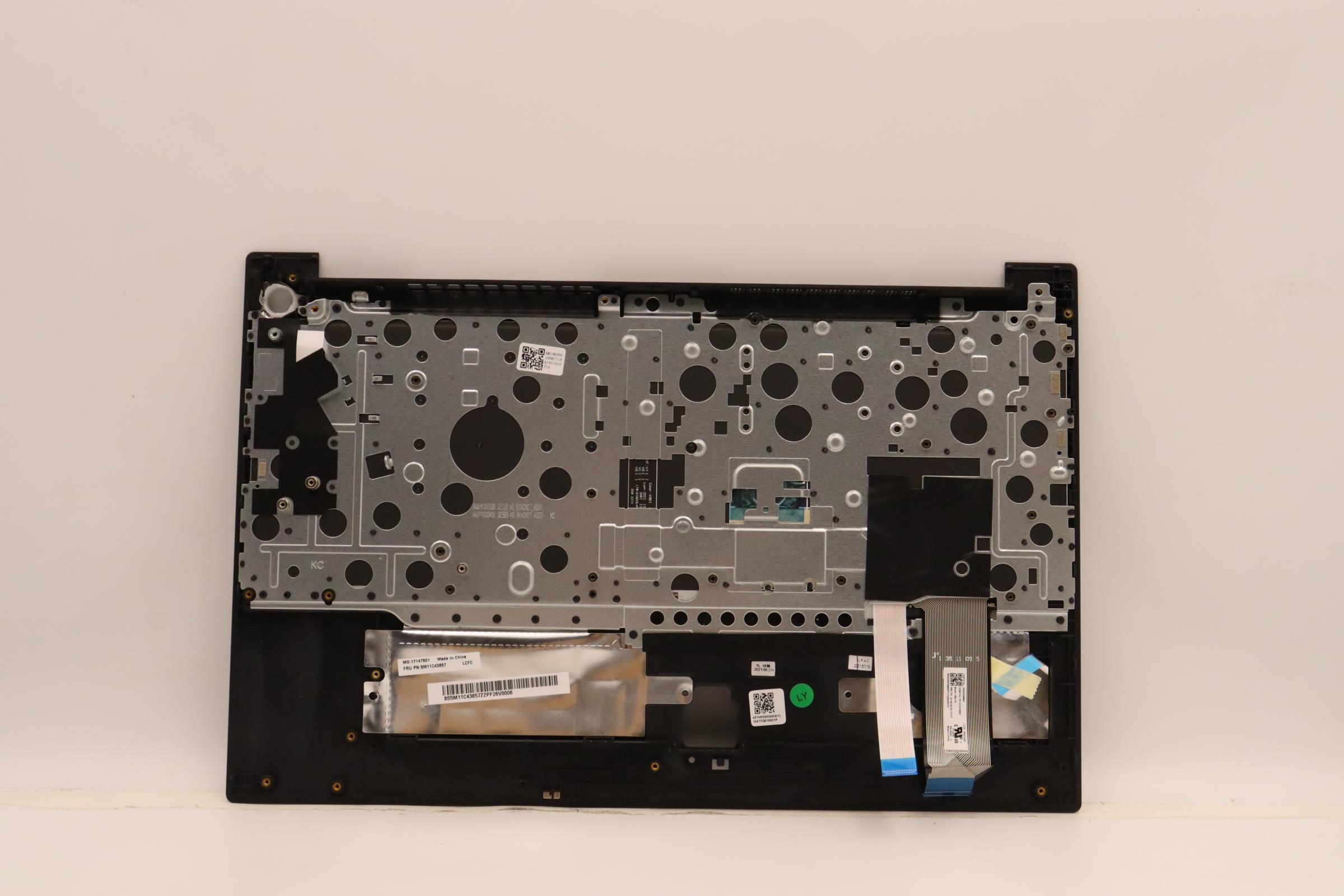 Lenovo Part  Original Lenovo Keyboard with Upper Cover (Palmrest), English, Backlit Painting, Fingerprint, Earbuds Black