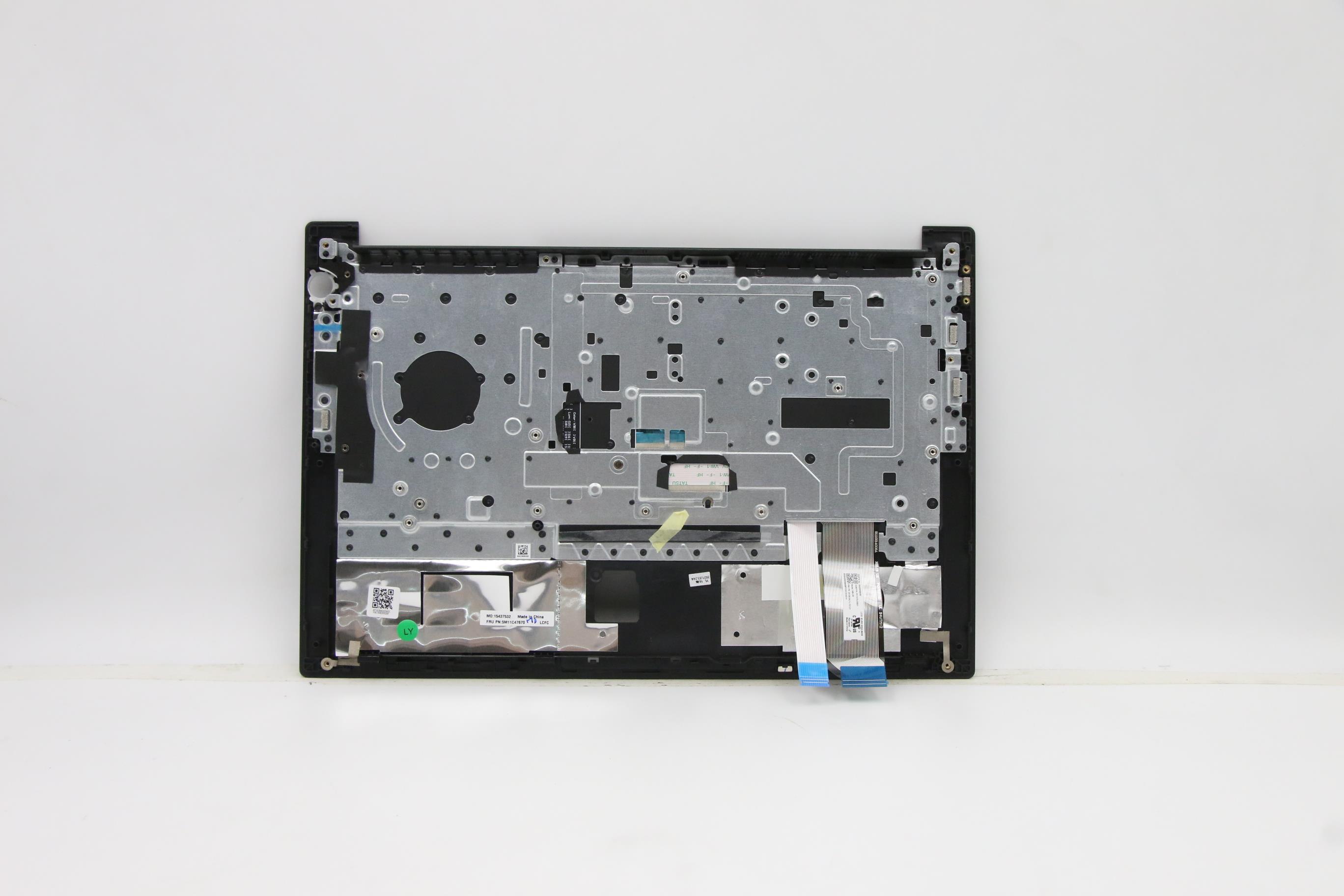 5M11C47670 - Original Lenovo Keyboard with Upper Cover (Palmrest), English, Euro, Black, Backlight, Fingerprint