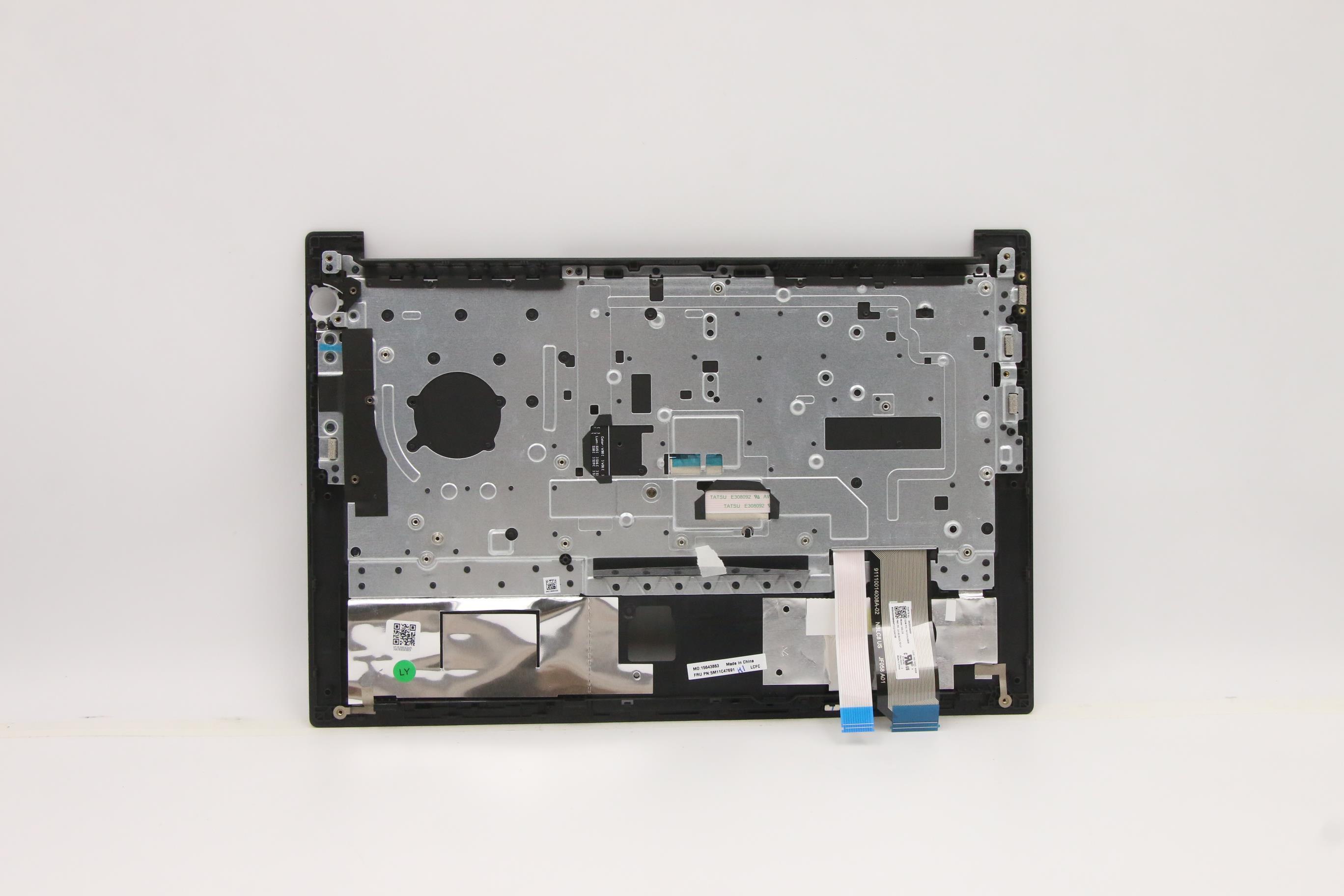 5M11C47691 - Original Lenovo Keyboard with Upper Cover (Palmrest), IND, English, Backlight, (PMX)PT, Fingerprint, Black