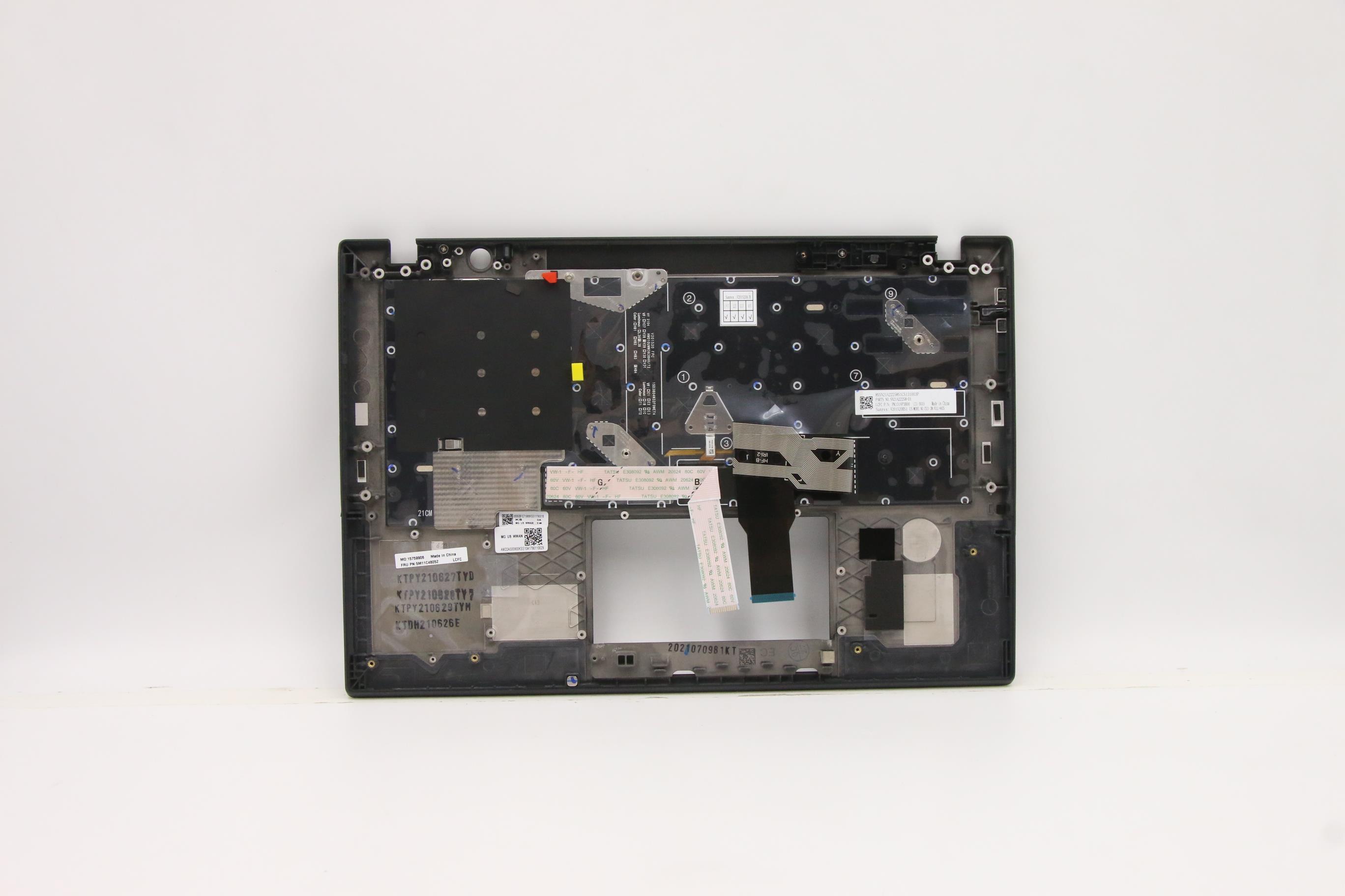Lenovo Part  Original Lenovo Keyboard with Upper Cover (Palmrest), English, Black, Backlight, WWAN