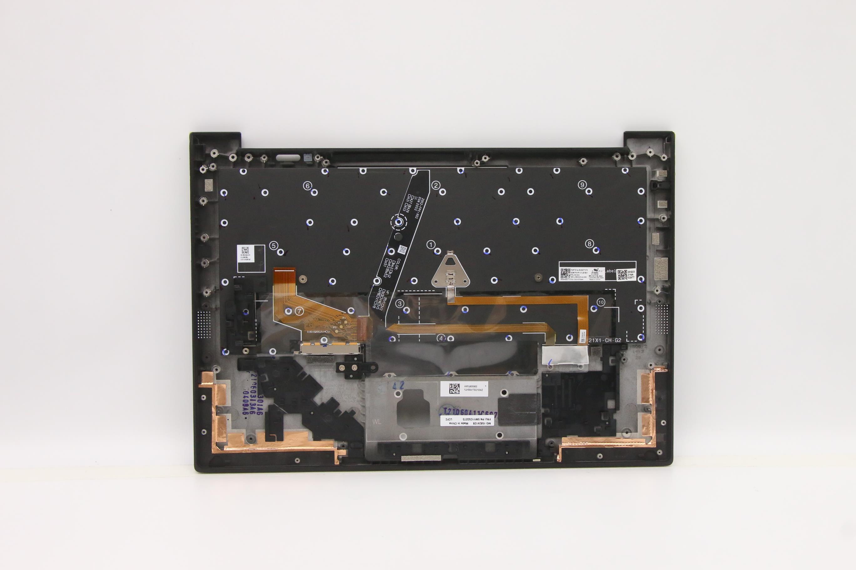 5M11C53273 - Original Lenovo Keyboard with Upper Cover (Palmrest), English, Euro, Deep Black, WWAN