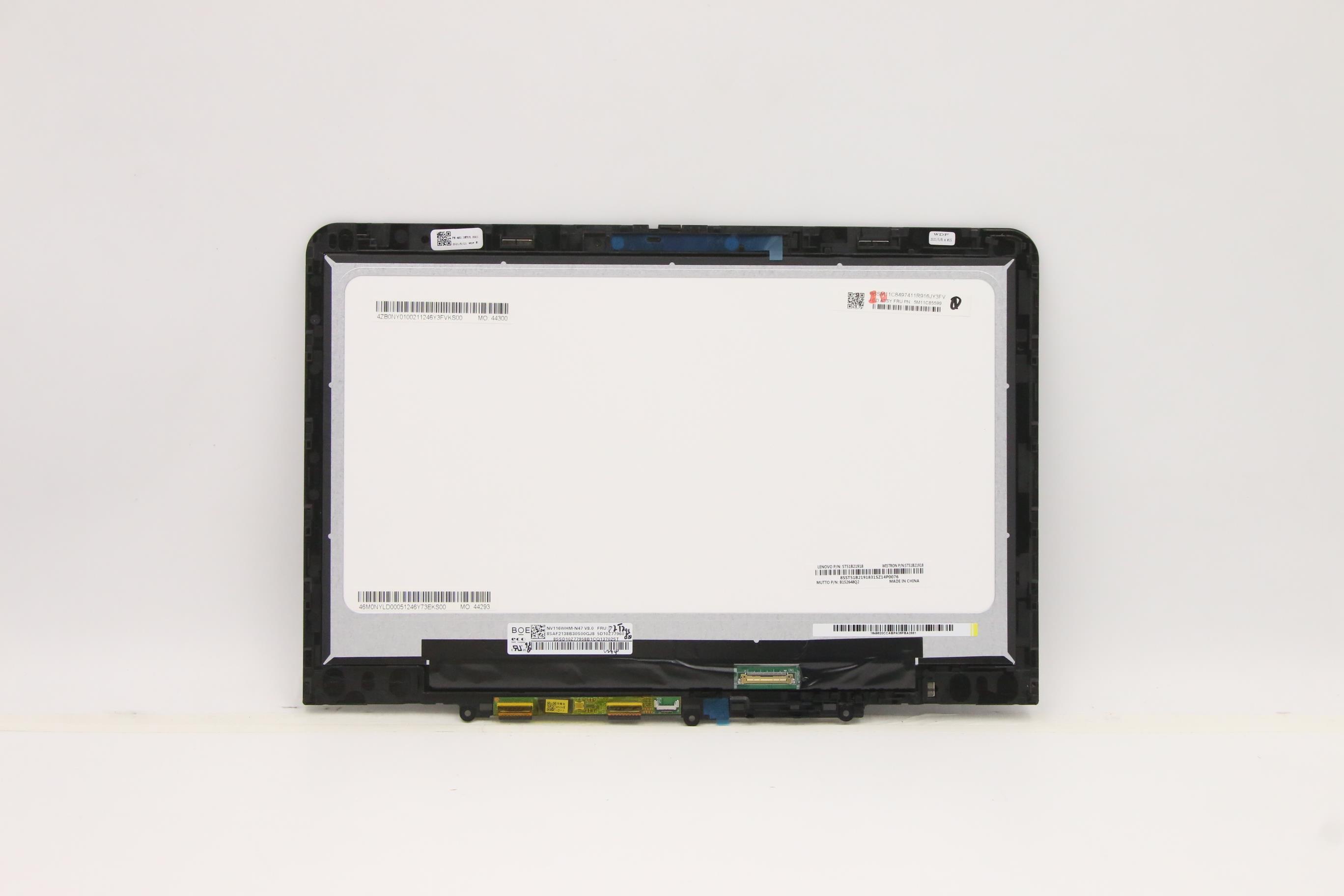 Lenovo Part  Original Lenovo LCD Assembly, 11.6", HD, Touch, Glare, IPS, 250nit, 50%NTSC with Glass Mutto+BOE