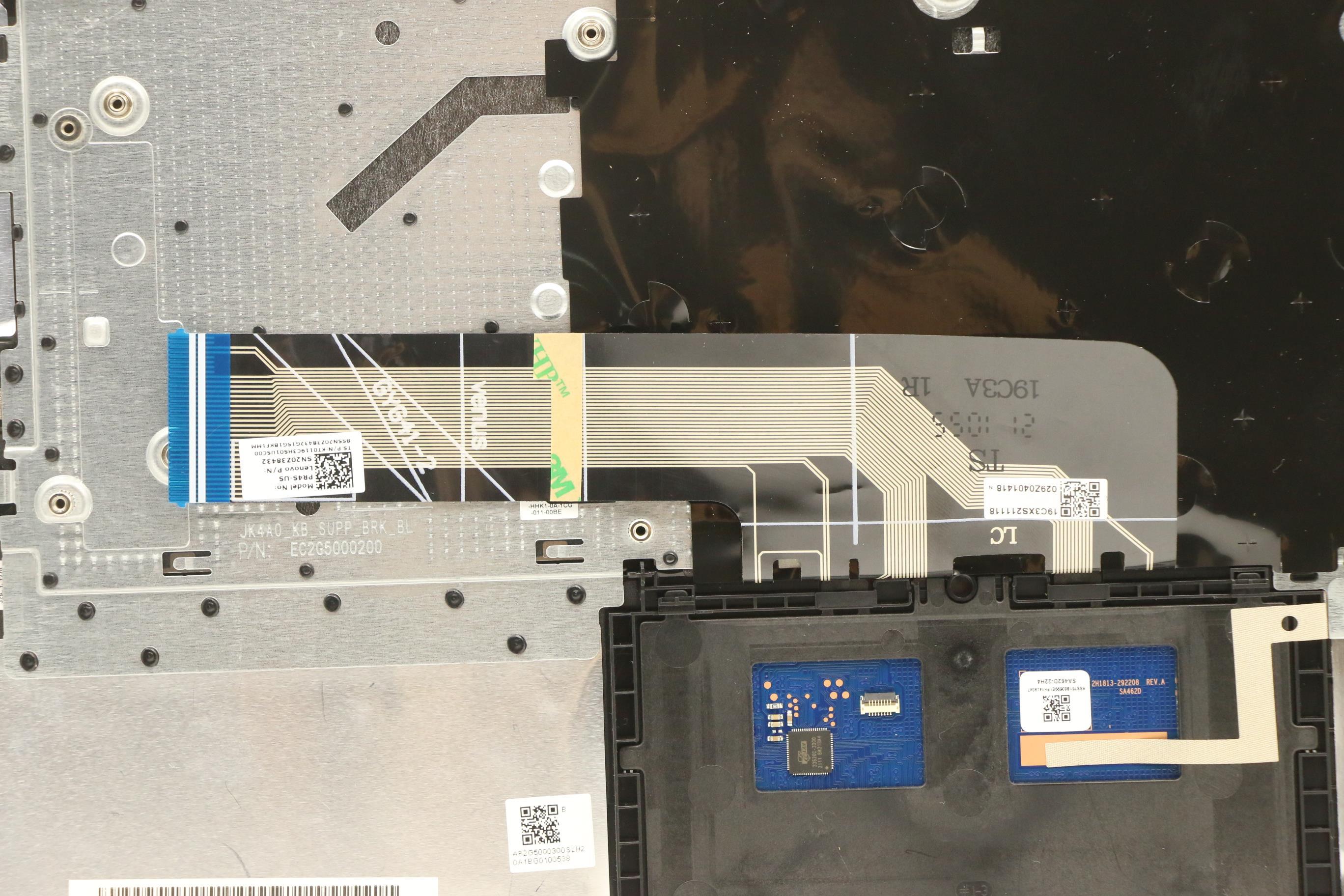 5M11F24185 - Original Lenovo Keyboard with Upper Cover (Palmrest), English, (Tra), Fingerprint, Black