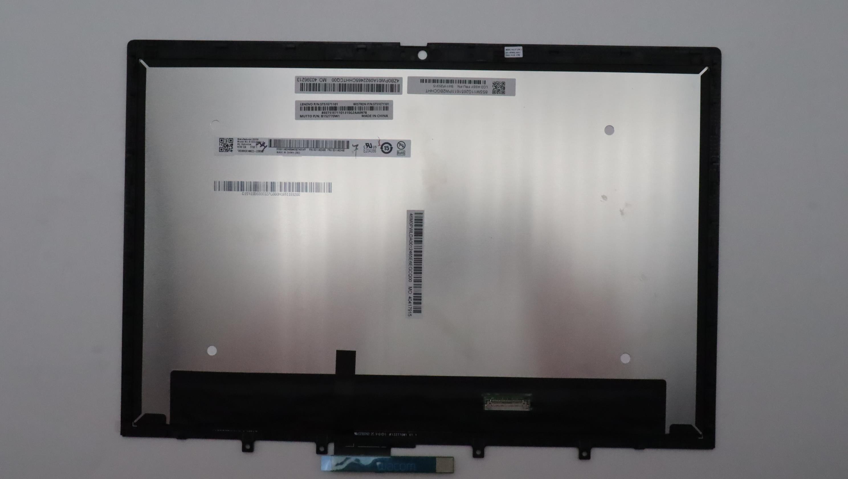 Lenovo Part  Original Lenovo LCD Assembly, 13.3", WUXGA, Touch, Anti-Glare, IPS, 300nit, 100%sRGB